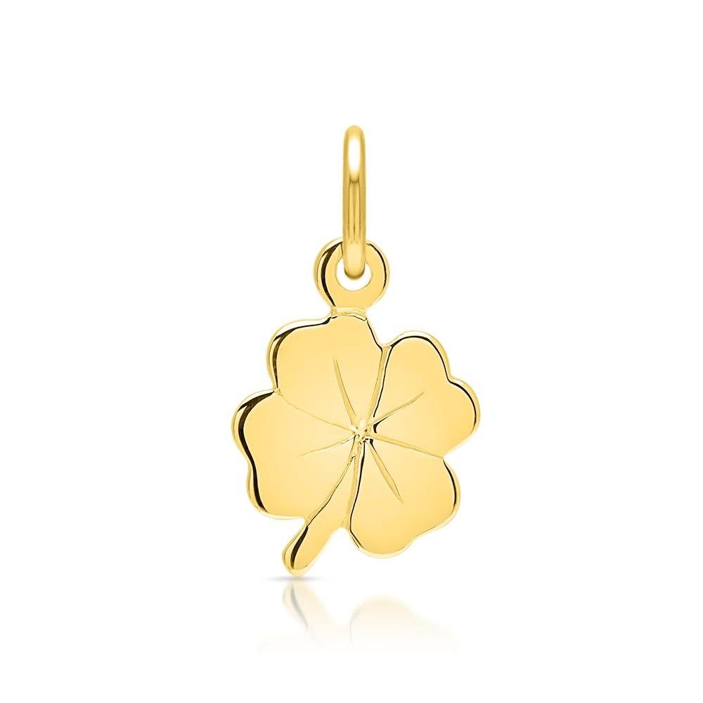 Unique Kettenanhänger Goldener Glücksbringer Anhänger Kleeblatt günstig online kaufen