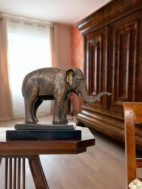 Aubaho Skulptur Bronzeskulptur Elefant Afrika Figur Skulptur Bronzefigur 30cm Antik-St