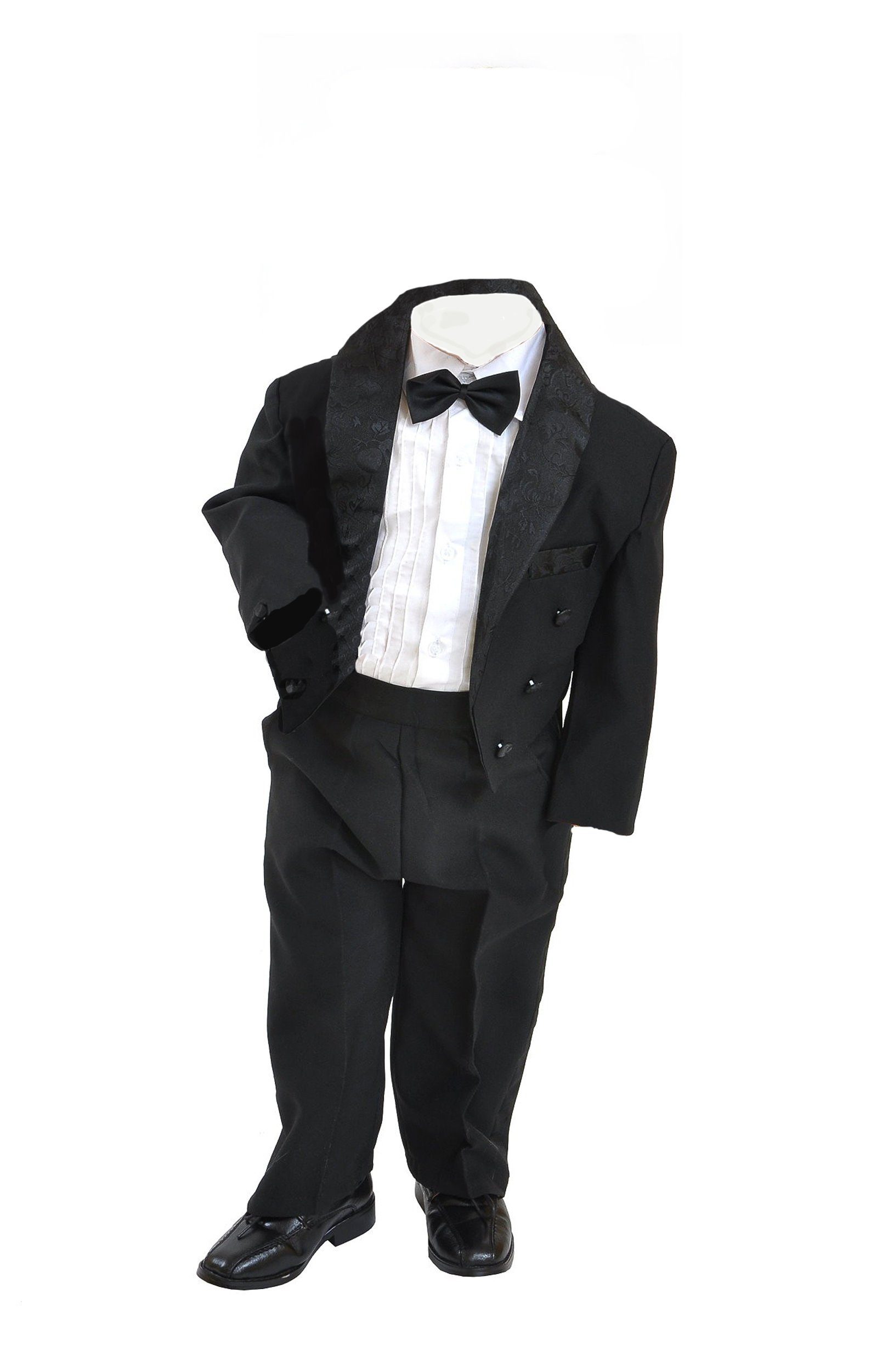 eleganten Look im im Trends 5-teiligen Set Anzug schwarz Family