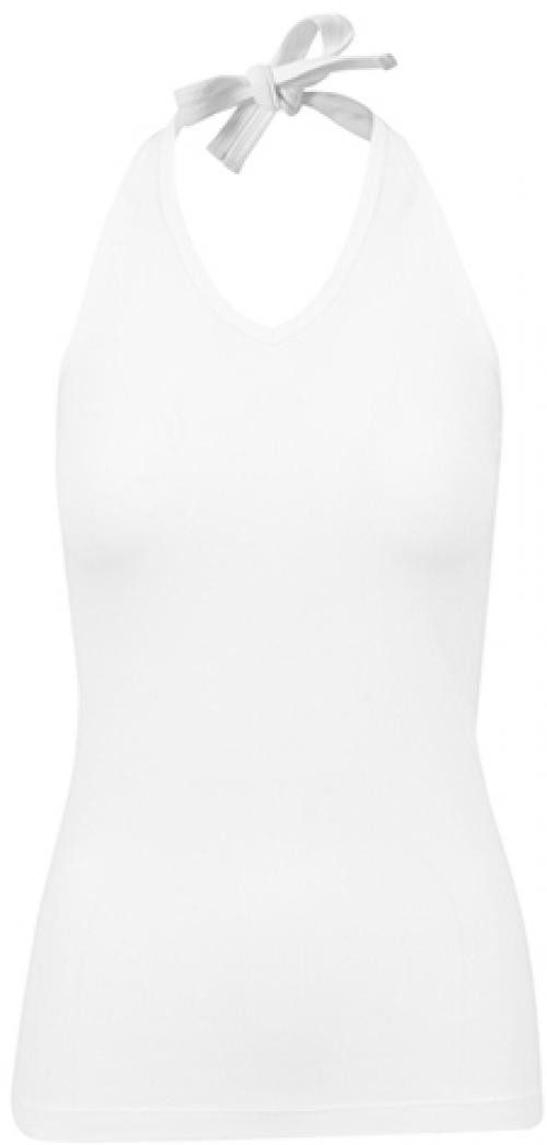 Build Your Brand Tanktop Damen Neckholder Shirt / Stretch-Jersey tailiert