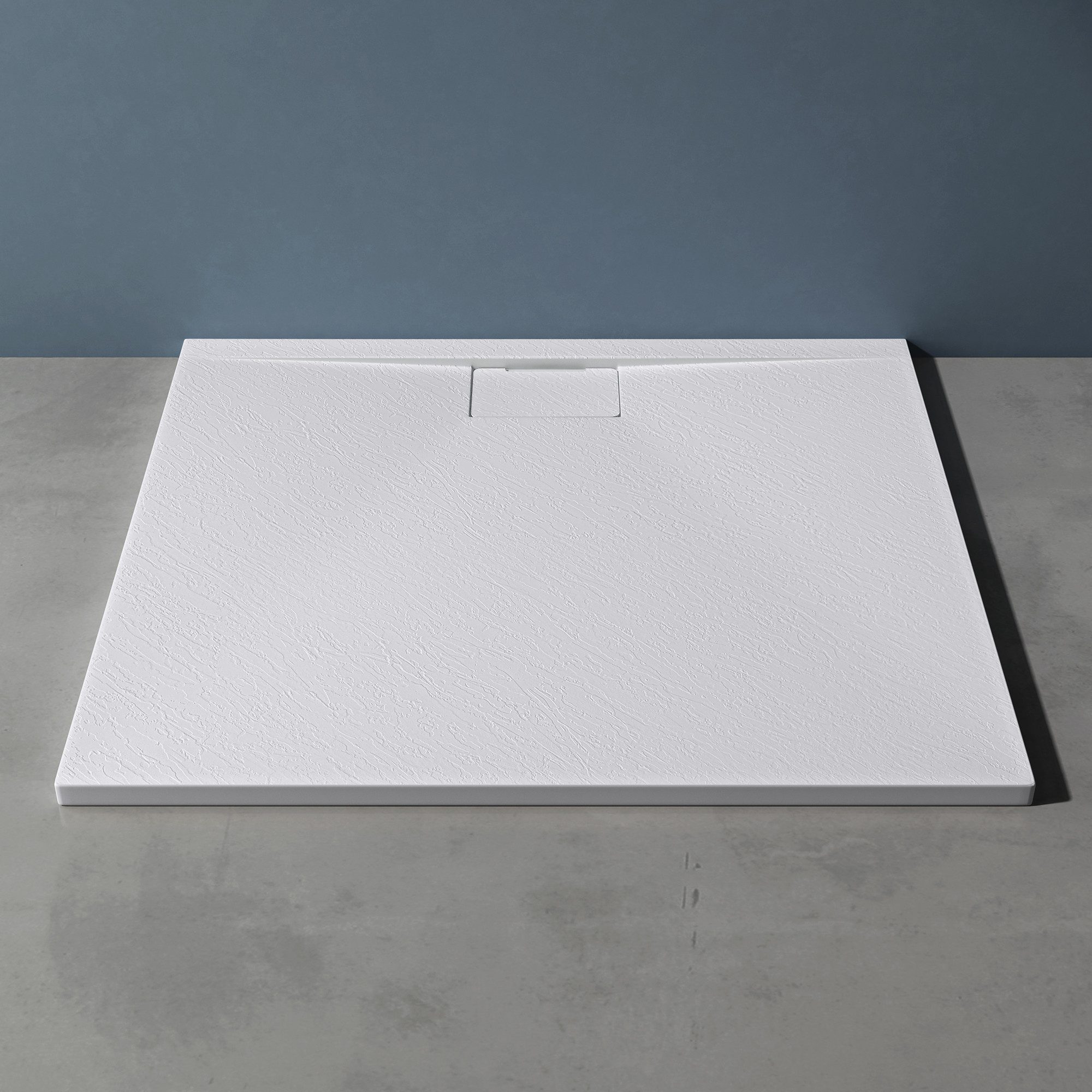 Mai & Mai Duschwanne Duschtasse aus Mineralguss Mineralgusswanne DIN-Anschlüsse Geoma07, Rechteckig, Mineralguss