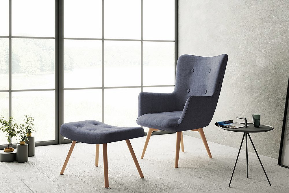 riess-ambiente Sessel SCANDINAVIA grau / natur günstig online kaufen