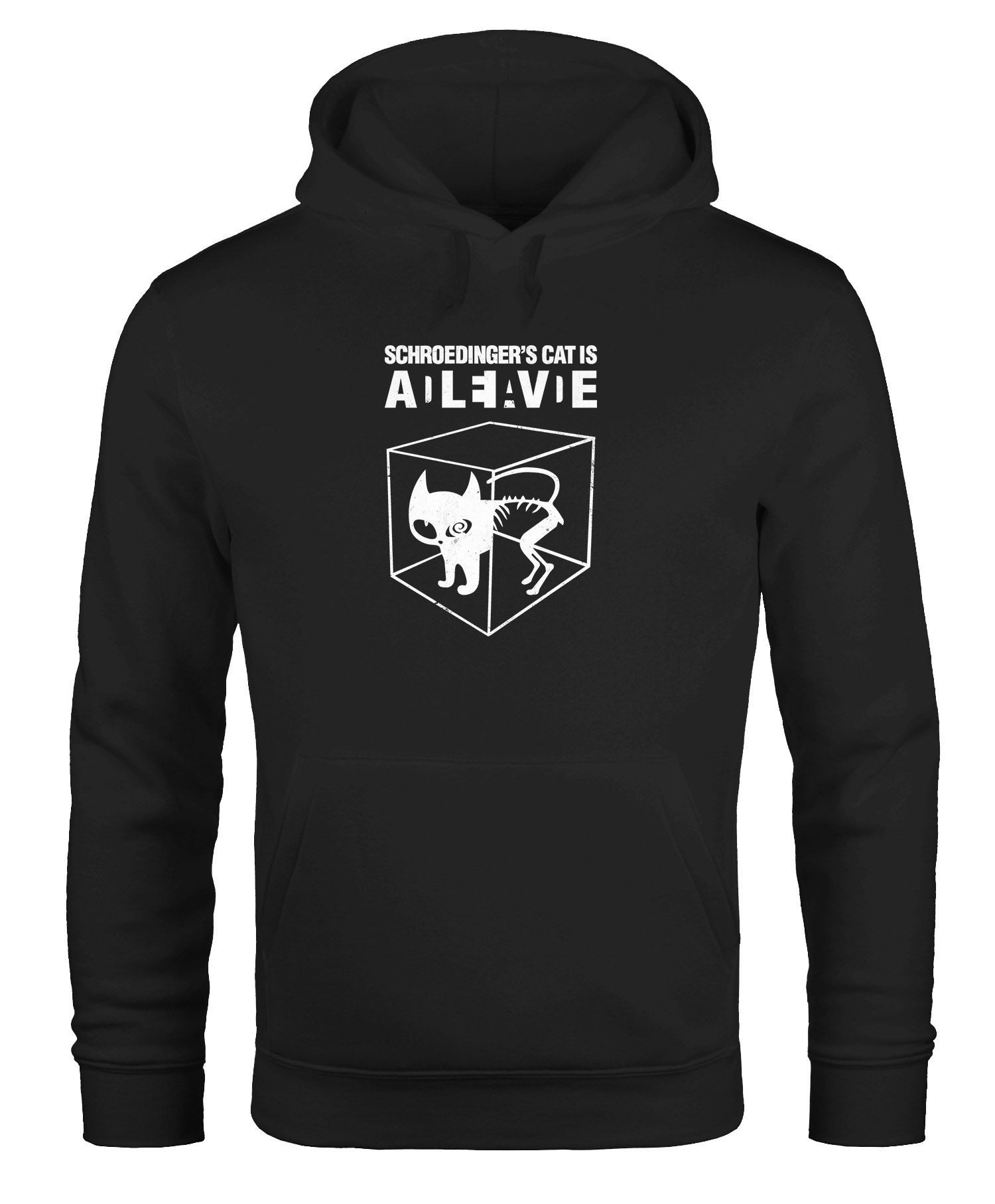Hoodie Hoodie Herren Schroedingers Katze Kapuzenpullover Moonworks®