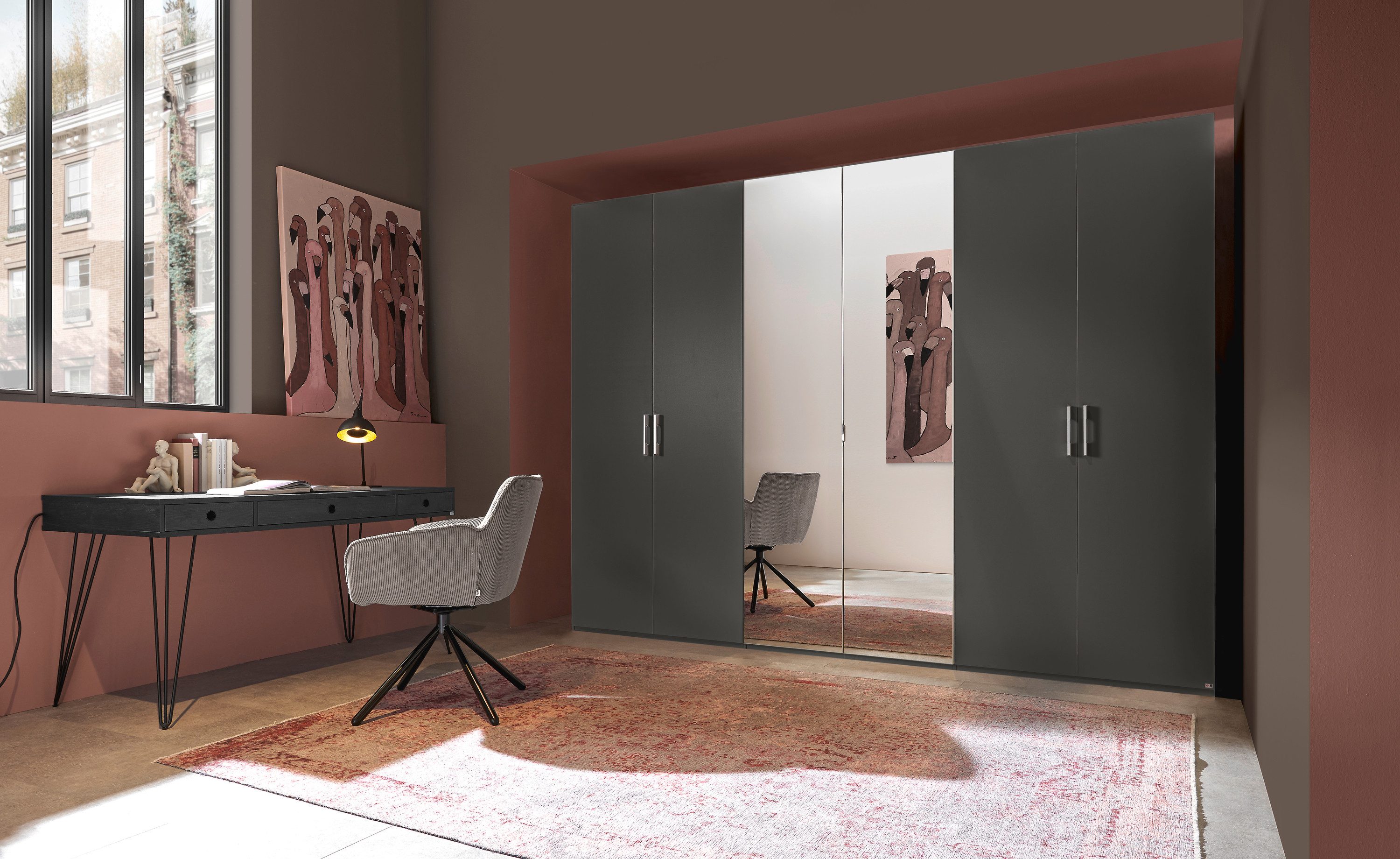 set one by Musterring Drehtürenschrank Henderson mit Spiegel, in 2 Breiten, inkl. Fachböden und Kleiderstangen