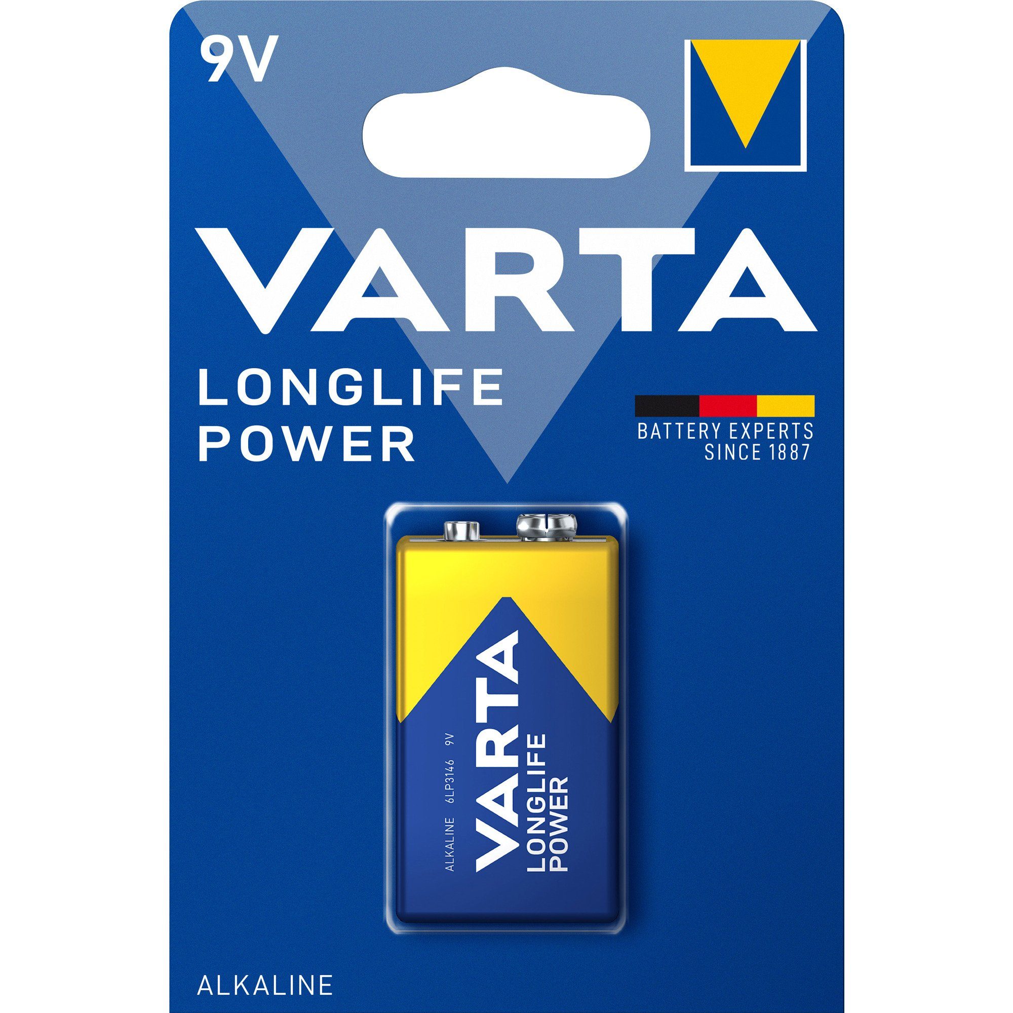 VARTA VARTA Longlife Power, Batterie, (2 Stück, E-Block Batterie