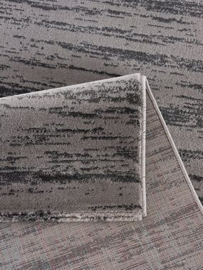 Hochflor-Teppich Bemol Kollektion Wohnzimmerteppich-Anthrazit-Braun, TEPPIA, hochwertiger Wohnzimmerteppich I Küchenteppich Grau Kurzflor Teppich