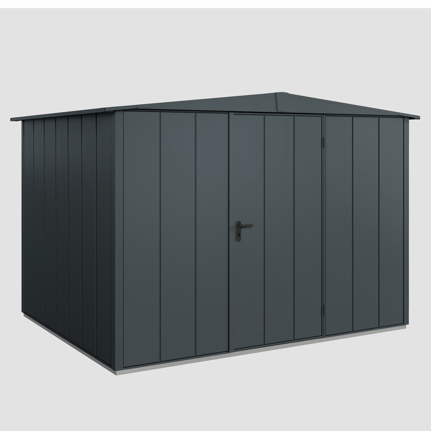 Hörmann Ecostar Gerätehaus Elegant mit Satteldach (324 x 248 cm), aus Metall