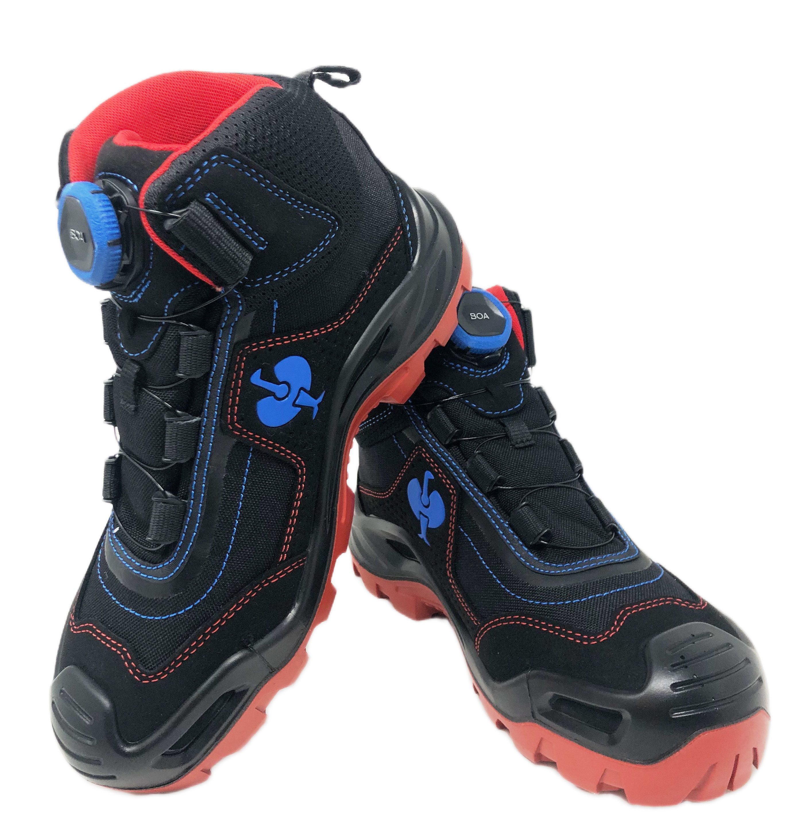 Engelbert Strauss S3 Sicherheitsschuhe e.s. Kastra II mid Farbe schwarz/rot/blau Sicherheitsschuh wasserdicht – Bild 5 von 5