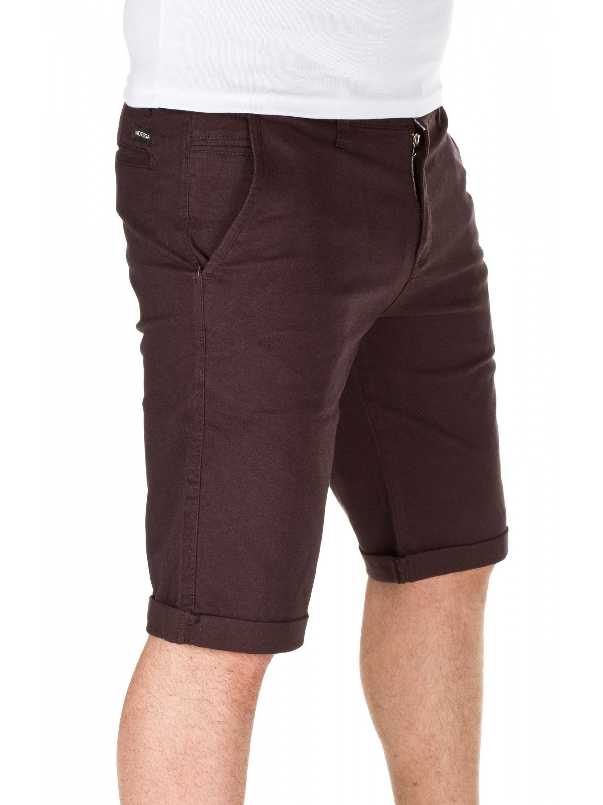 WOTEGA Shorts in Chino (dark Unifarbe Braun shorts Kallari 81769) brown