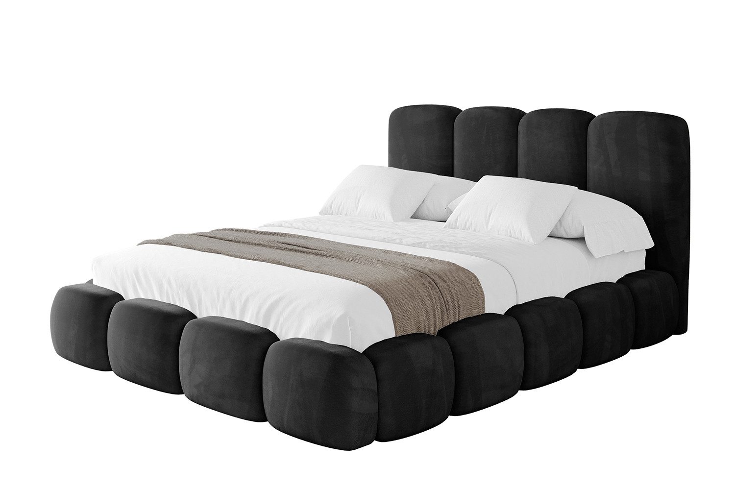 ALTDECOR Polsterbett KALA (Polsterbett mit Bettkasten und Lattenrost, Boxbett ohne Matratze), Doppelbett mit Stauraum, Bett mit Kopfteil