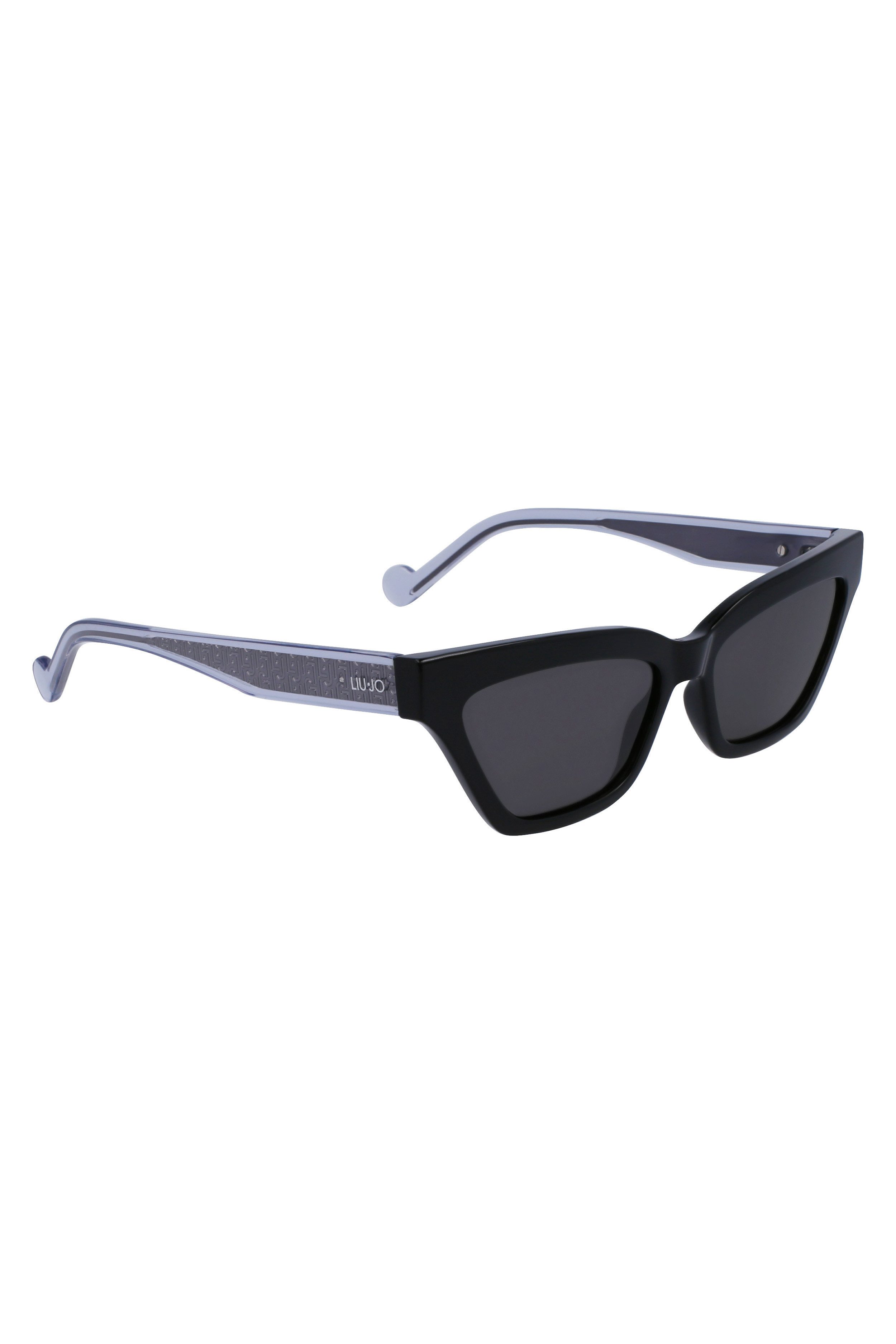 Liu Jo Sonnenbrille Damen Sonnenbrille Schwarz mit Rechteckgläsern und Kontrastdetails