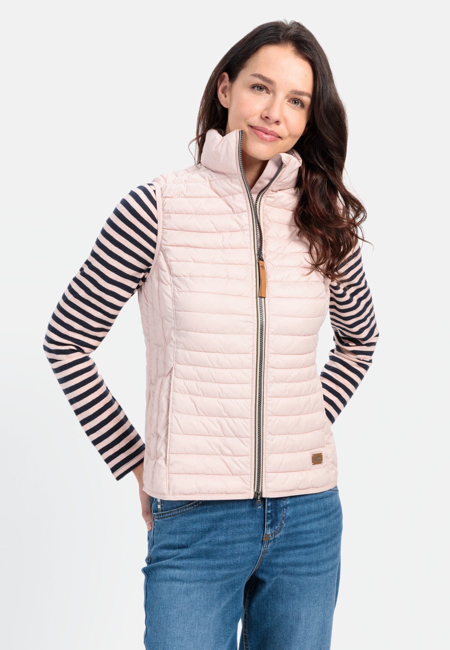 camel active Steppweste aus recyceltem Polyamid ärmellos Stehkragen mit Ste günstig online kaufen