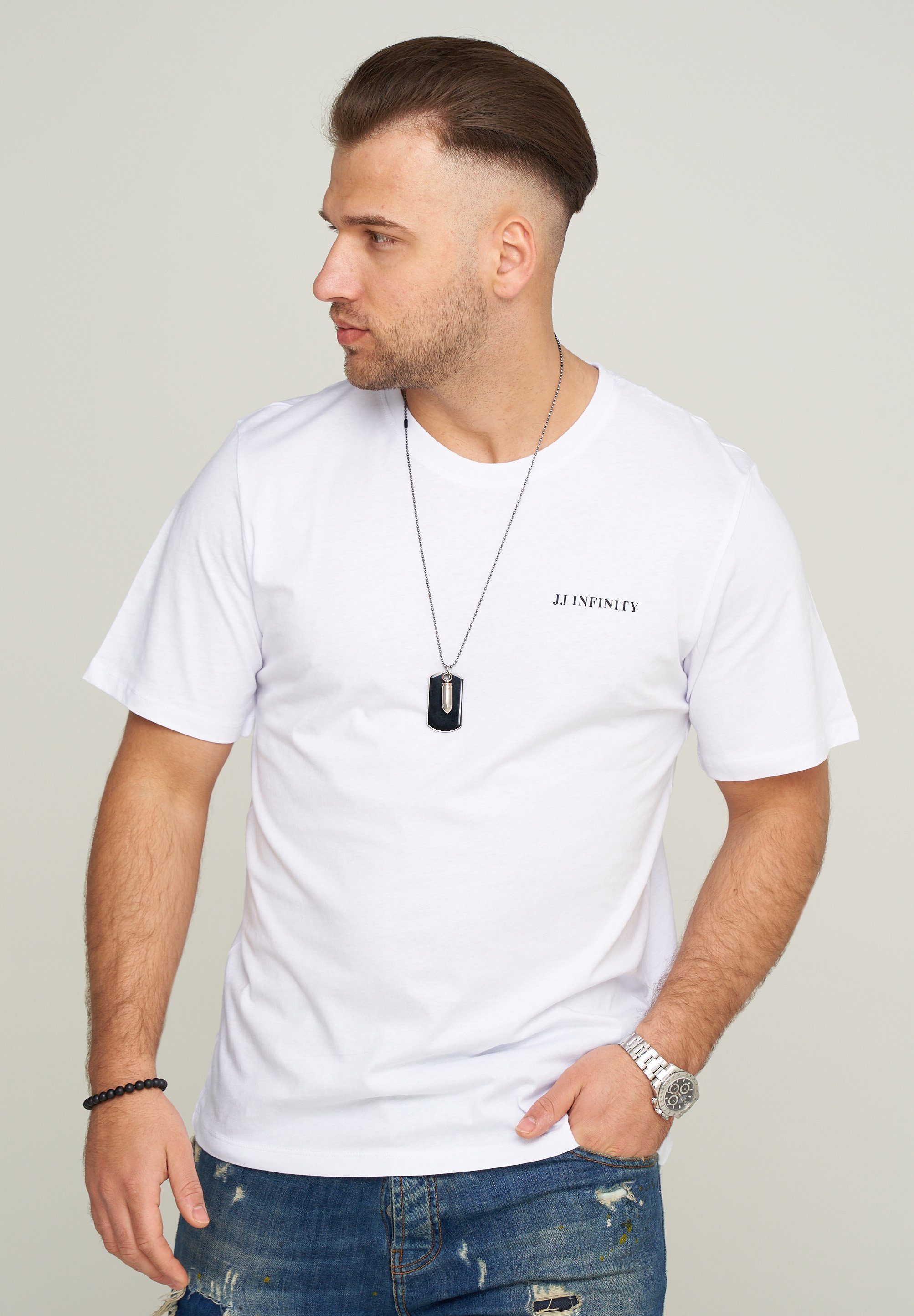 Jack & Jones T-Shirt JCOROUND INFINITY White