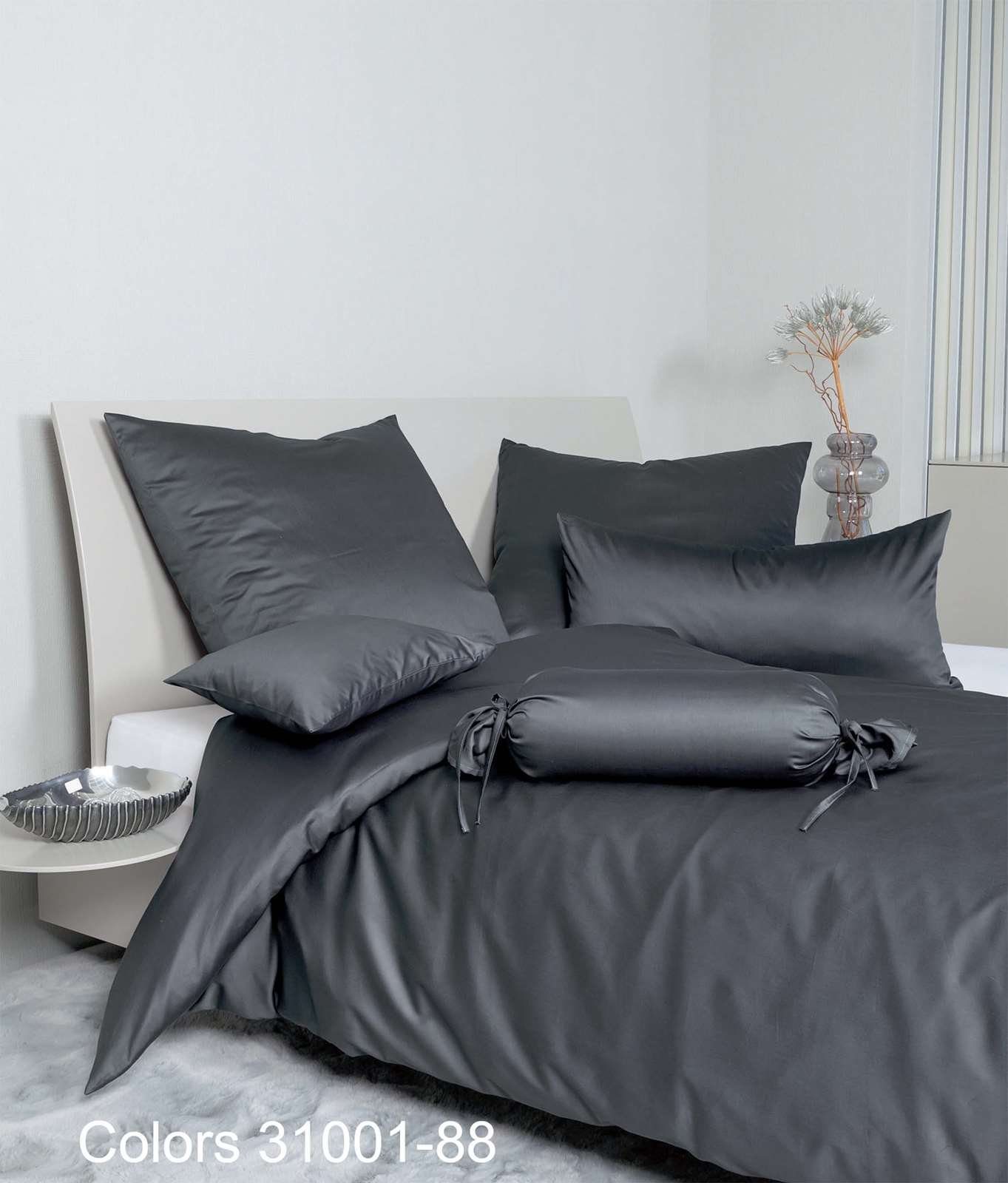 Janine Bettwäsche "Colors 31001" 3 Stk. tlg. feinfädige uni Bettwäsche für günstig online kaufen