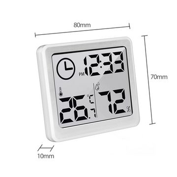 GreenBlue Raumthermometer GB384, 1-tlg., Digitales Thermometer/Hygrometer mit Uhrfunktion