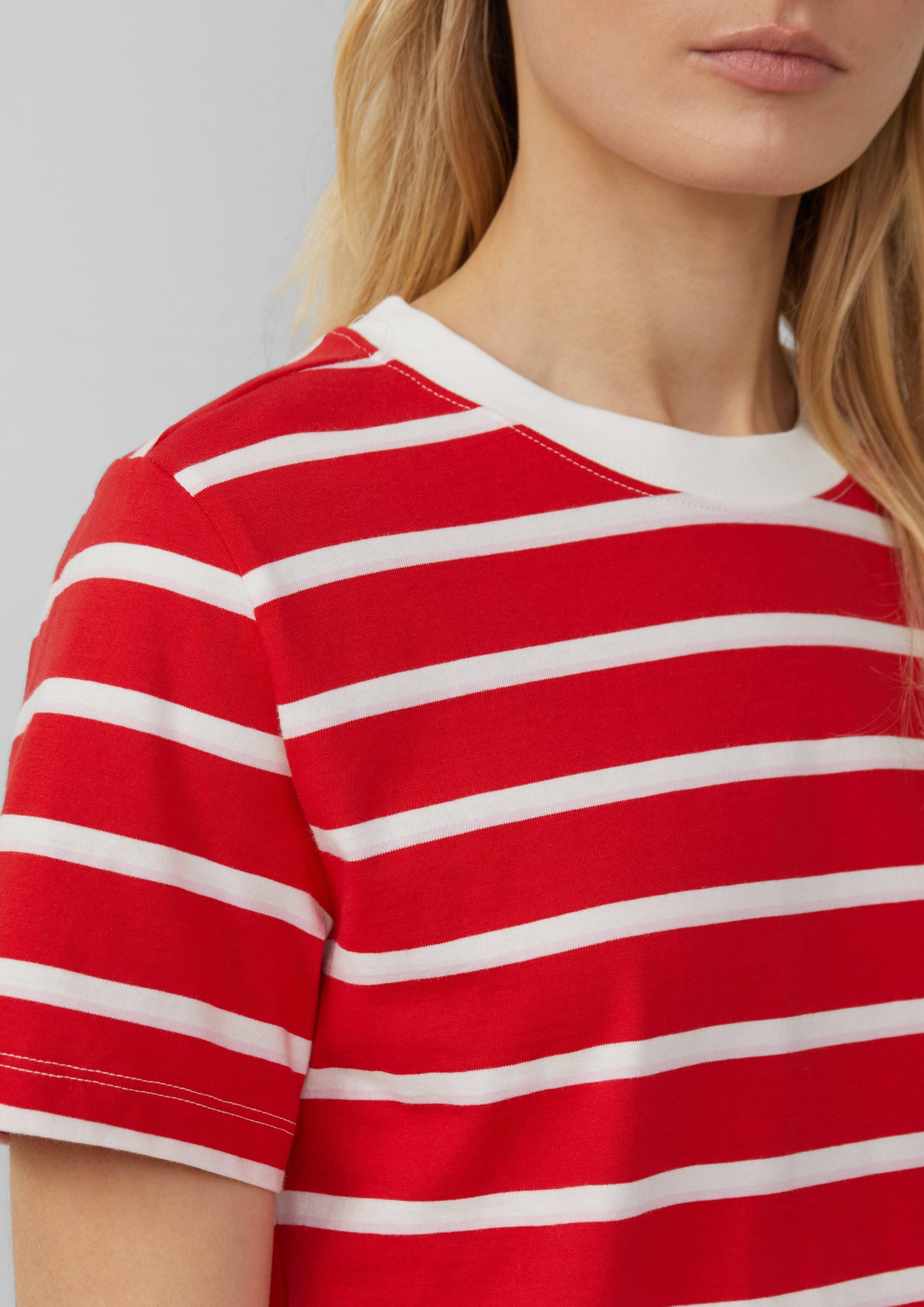 s.Oliver Kurzarmshirt Verkürztes Baumwoll-T-Shirt mit Streifen günstig online kaufen