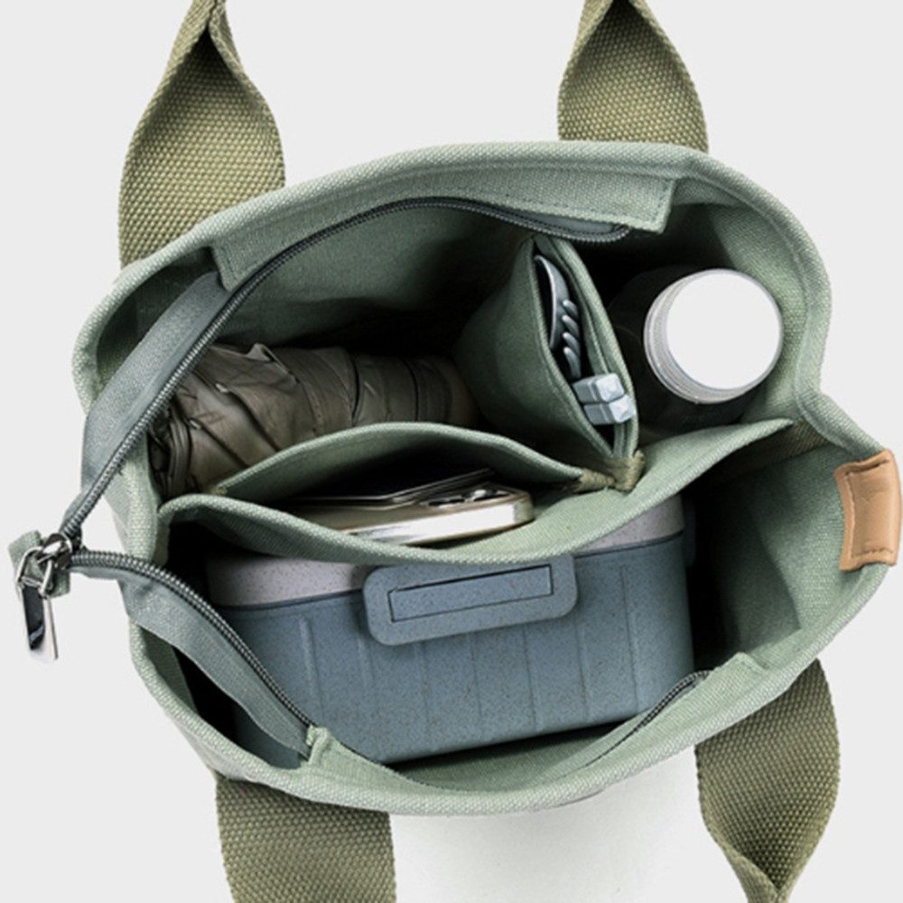 nsihing Handtasche Schultertasche Canvas, Umhängetasche Tote Bag mit Reißverschluss