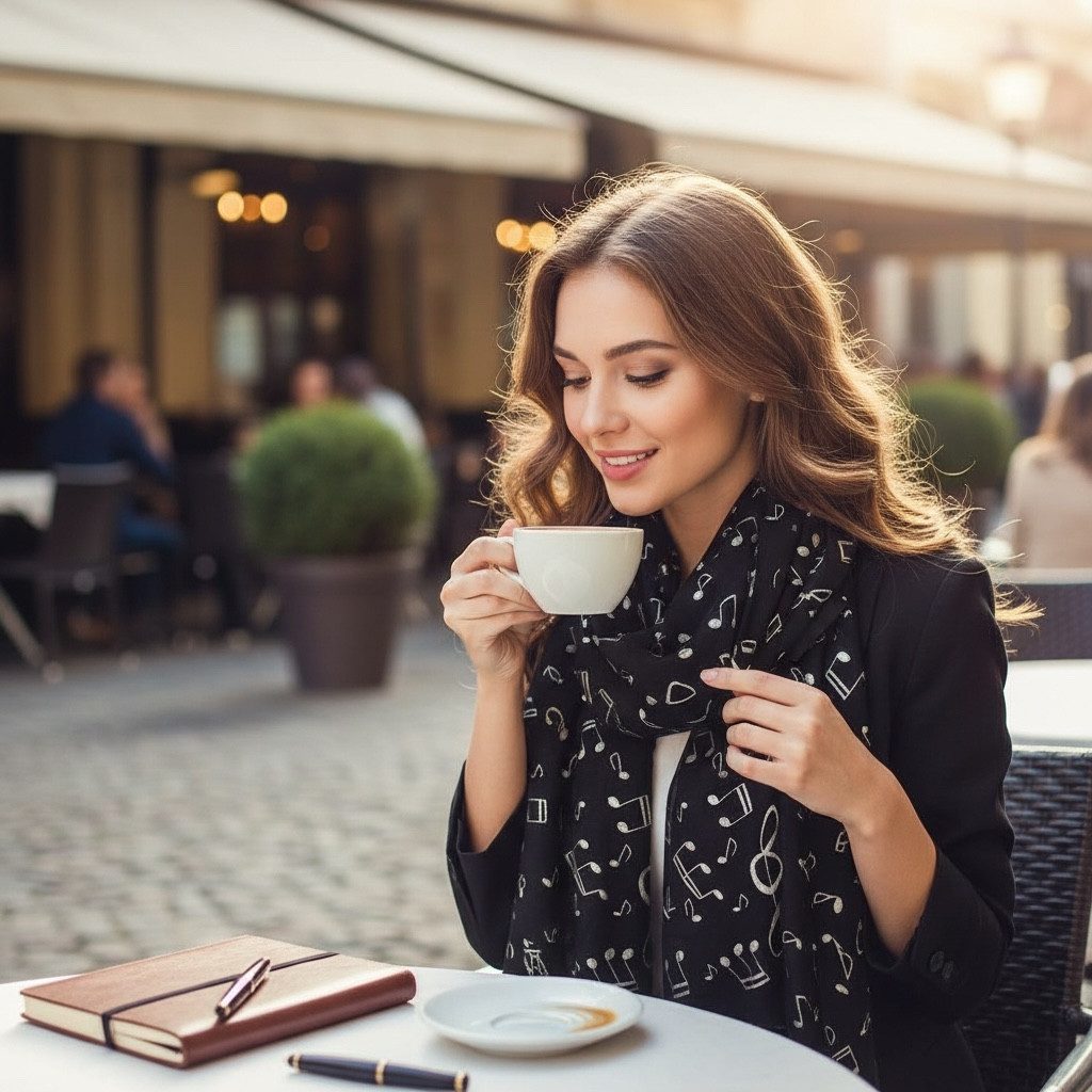 mugesh Schal Schal Notenmotive, für Musikerinnen und Musiker günstig online kaufen