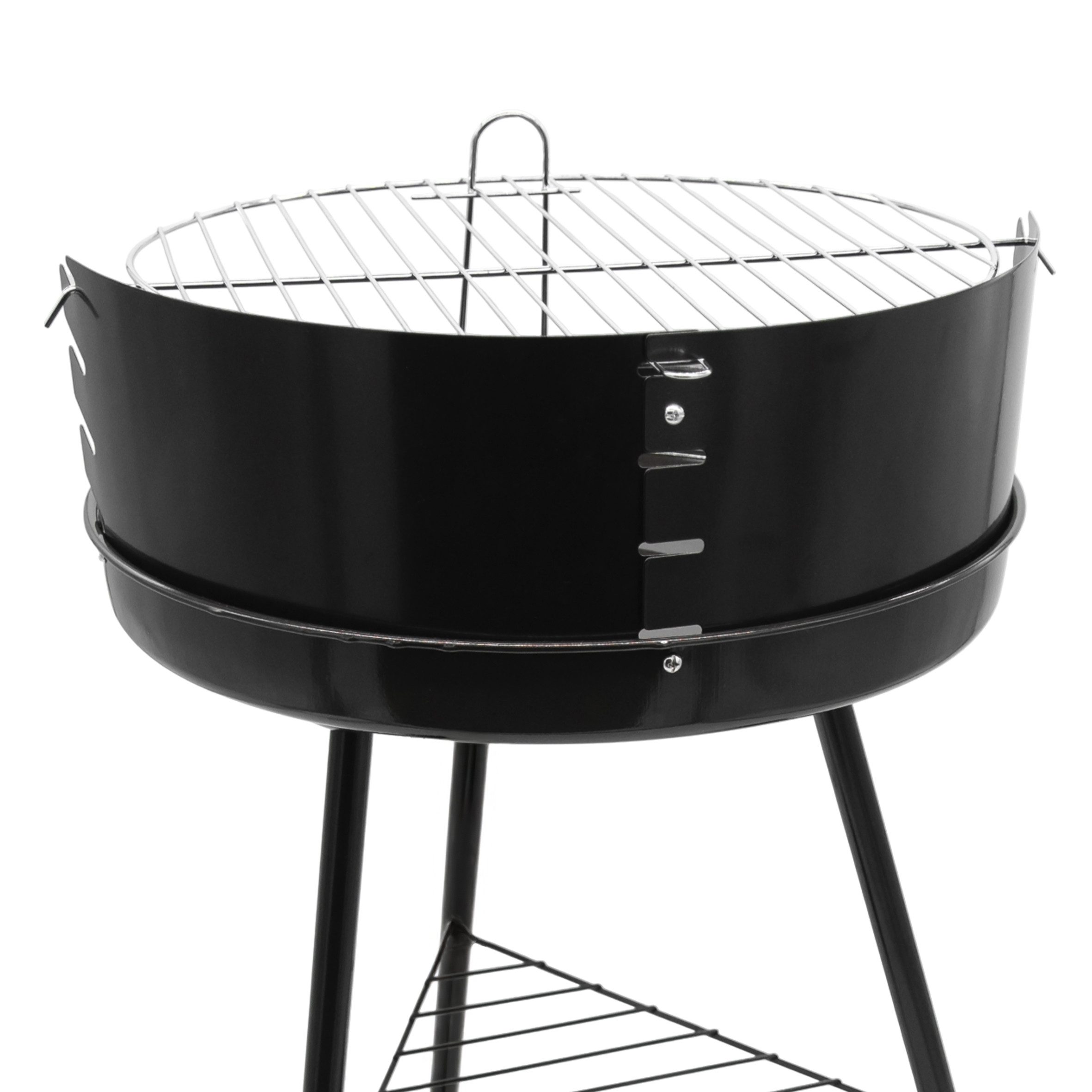 Spetebo Holzkohlegrill BBQ Grillwagen mit Rädern und verstellbarem Rost - 68 x 42 cm, Barbeque, Holzkohle Standgrill, mit Rädern