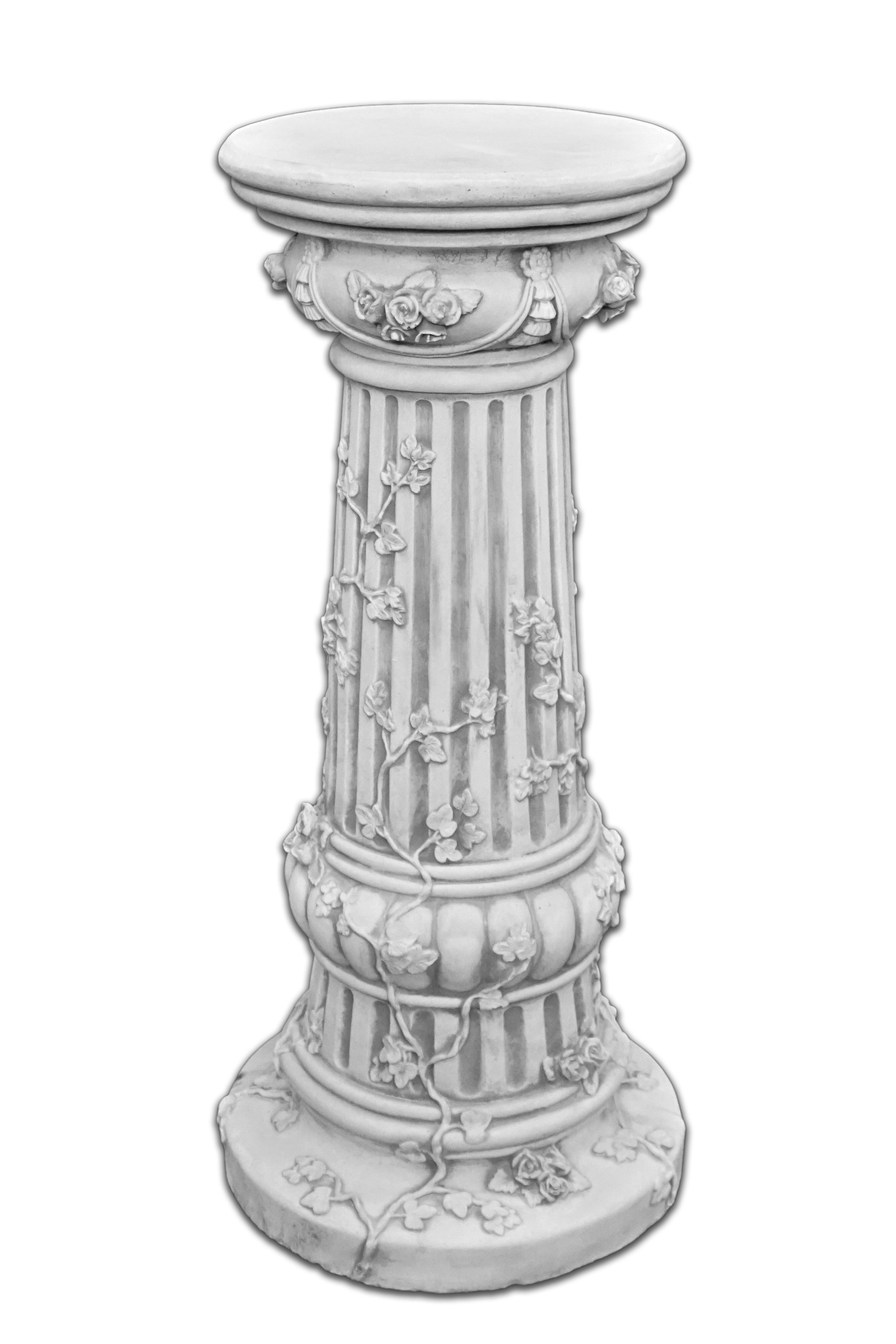 gartendekoparadies.de Gartensockel Jugendstil Steinsäule Podest Steinguss 78 cm 65 kg, Frostsicher