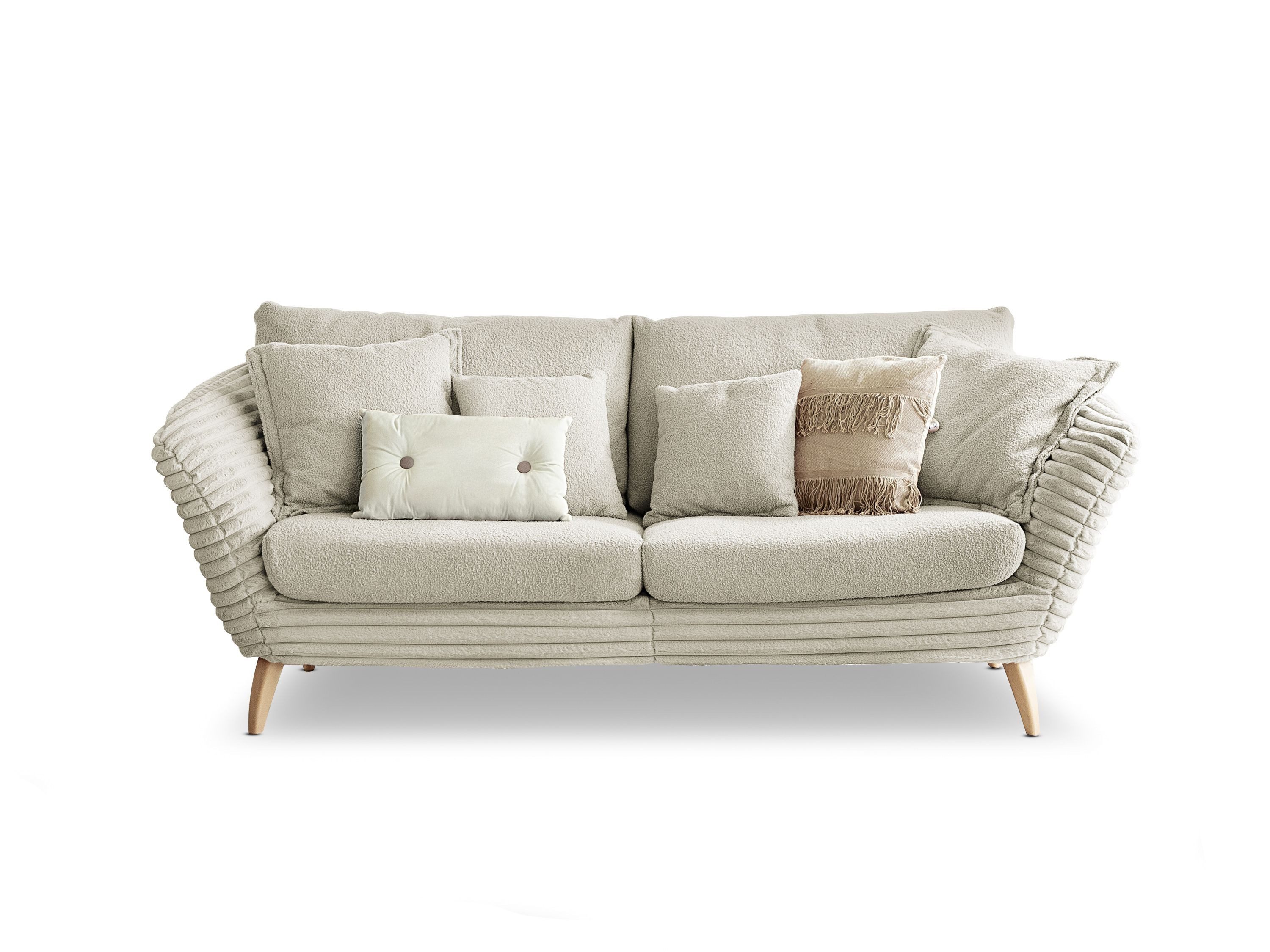 SANSIBAR Living Sofa Sofa 3 Sitzer SANSIBAR HÖGBY BHT 190x82x92 cm beige Couch Einzelsofa