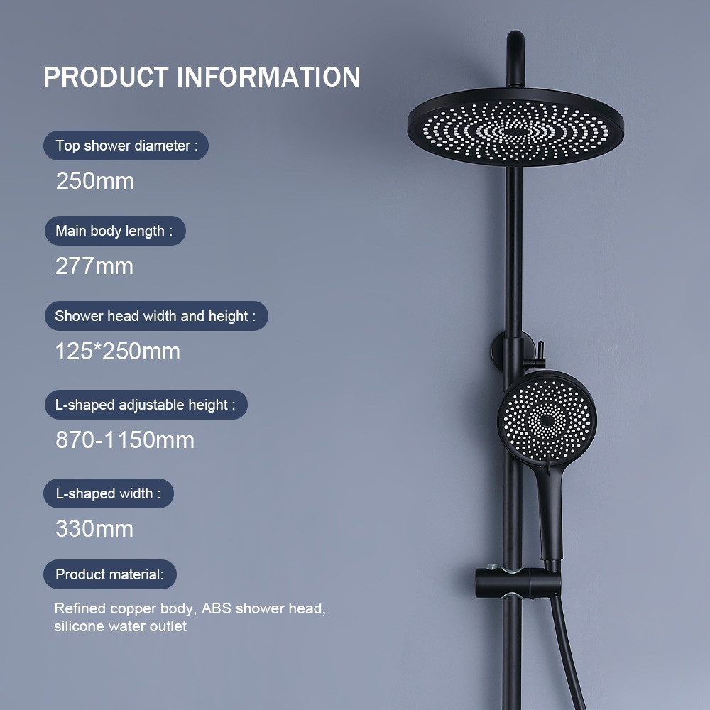 Topcony Duschsystem Duschsystem mit Thermostat 38 °C Duscharmatur Kompletts günstig online kaufen