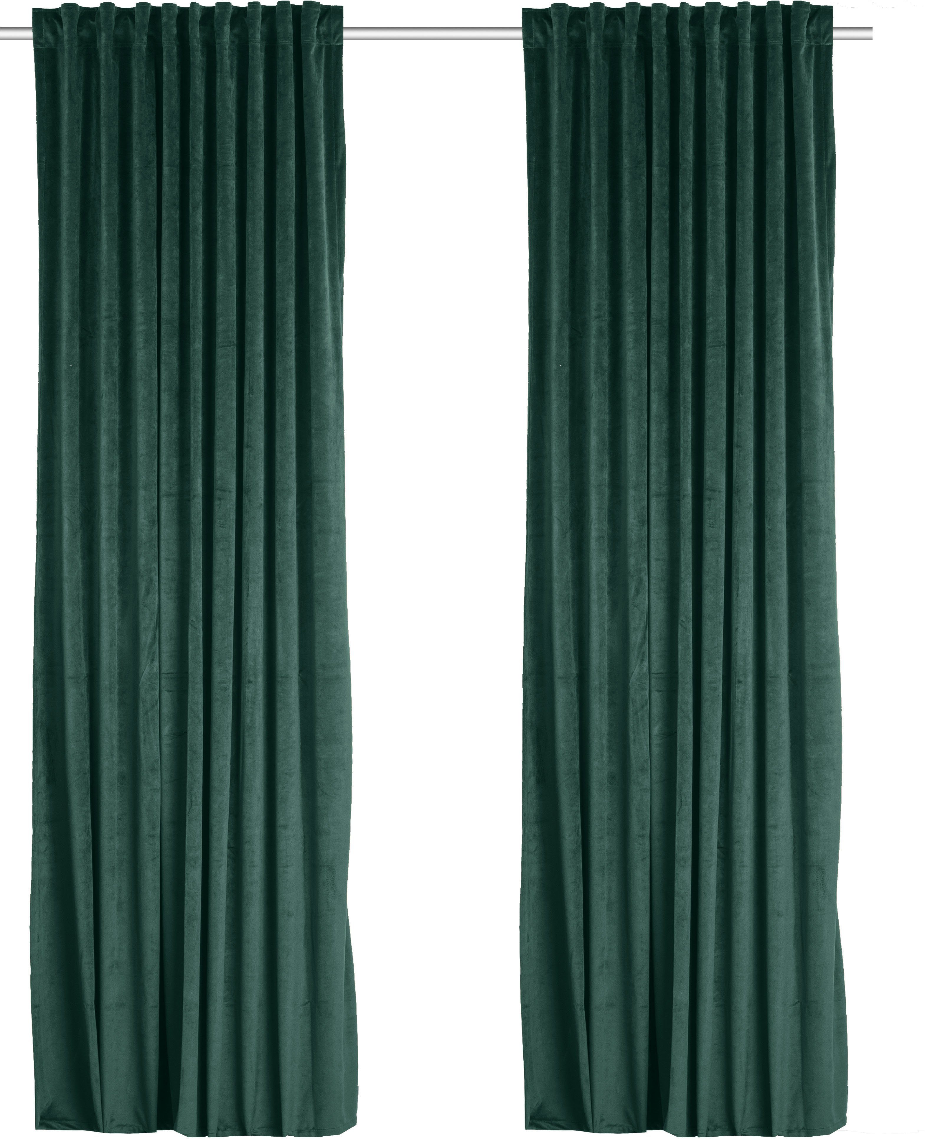 my home Vorhang "Velvet uni" Multifunktionsband 2 Stk. tlg. Samt, 2-er Set, günstig online kaufen