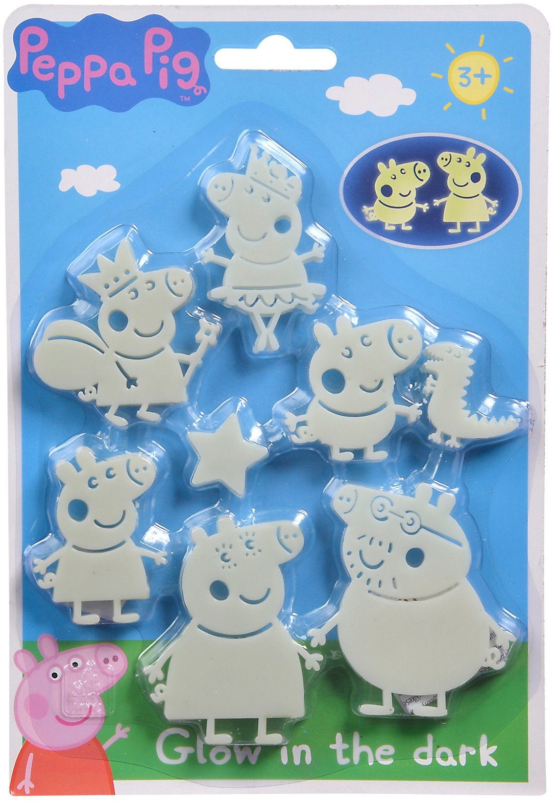 SIMBA Wanddekoobjekt Dekoration Kinderzimmer Glow in the Dark Peppa Pig Set günstig online kaufen