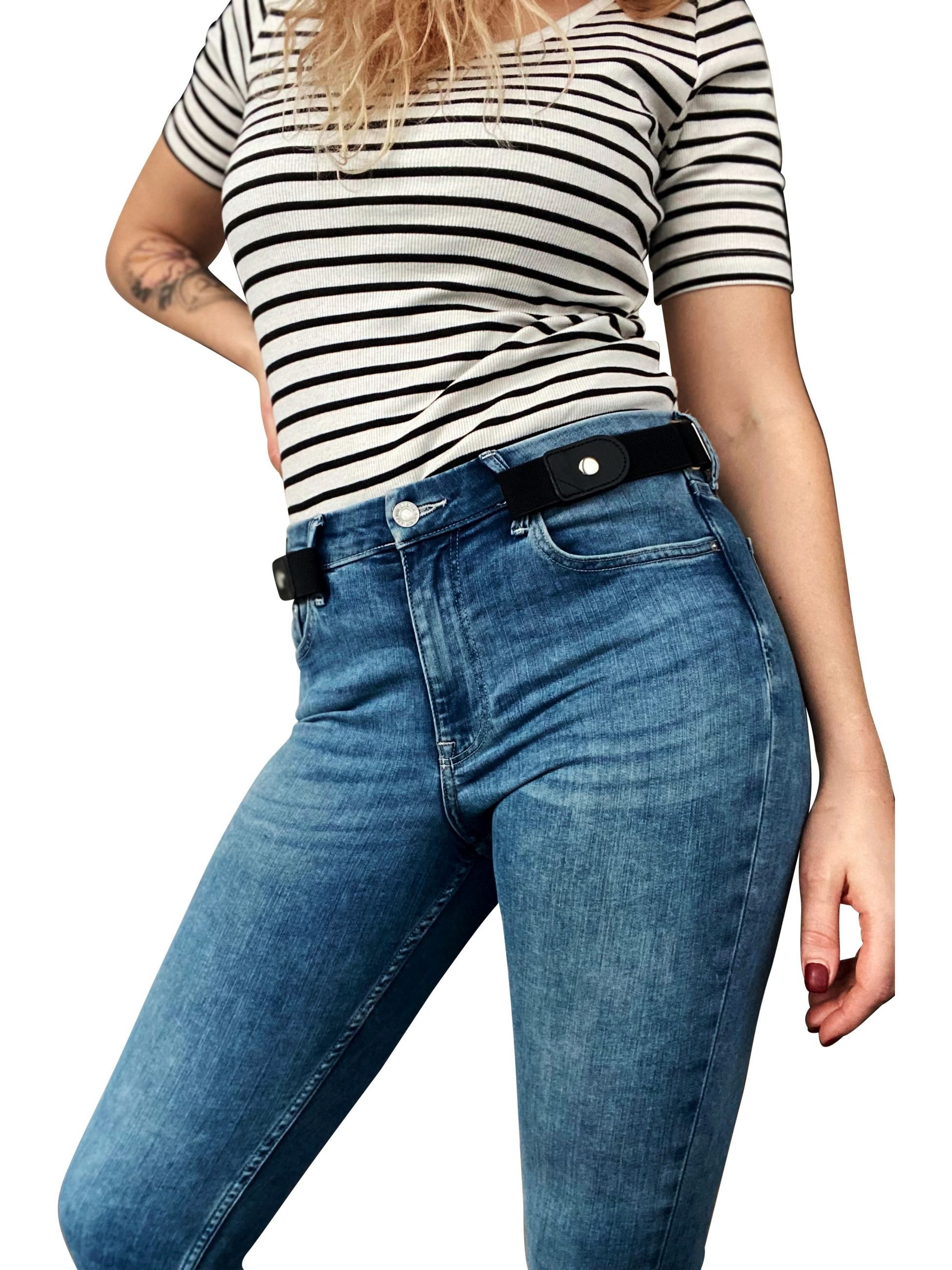 FRONHOFER Stretchgürtel Damen (1-St) ohne Schnalle, zum Einziehen, für Jeans