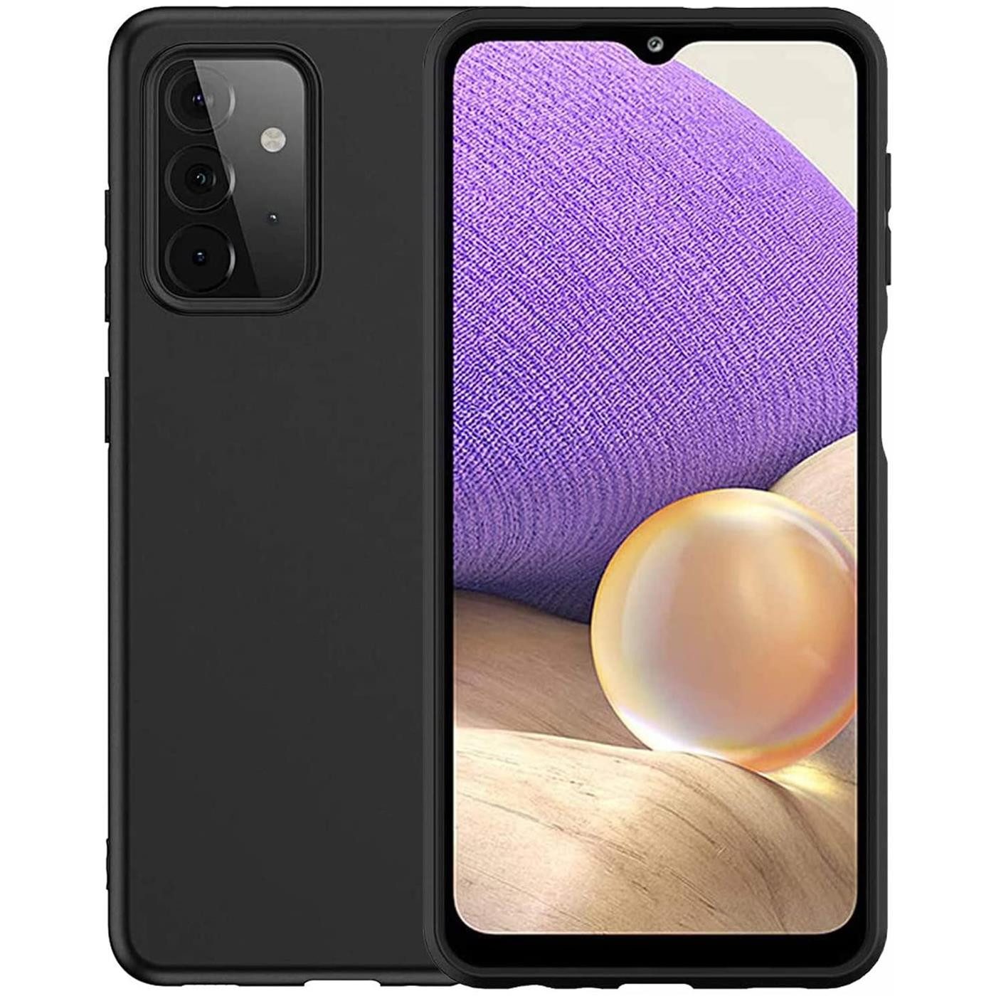 CoolGadget Handyhülle Schwarz als 2in1 Schutz Cover Set für Samsung Galaxy A52 A52s 4G/5G 6,5 Zoll, 2x Glas Display Schutz Folie + 1x Case Hülle für Galaxy A52 A52s 4G/5G