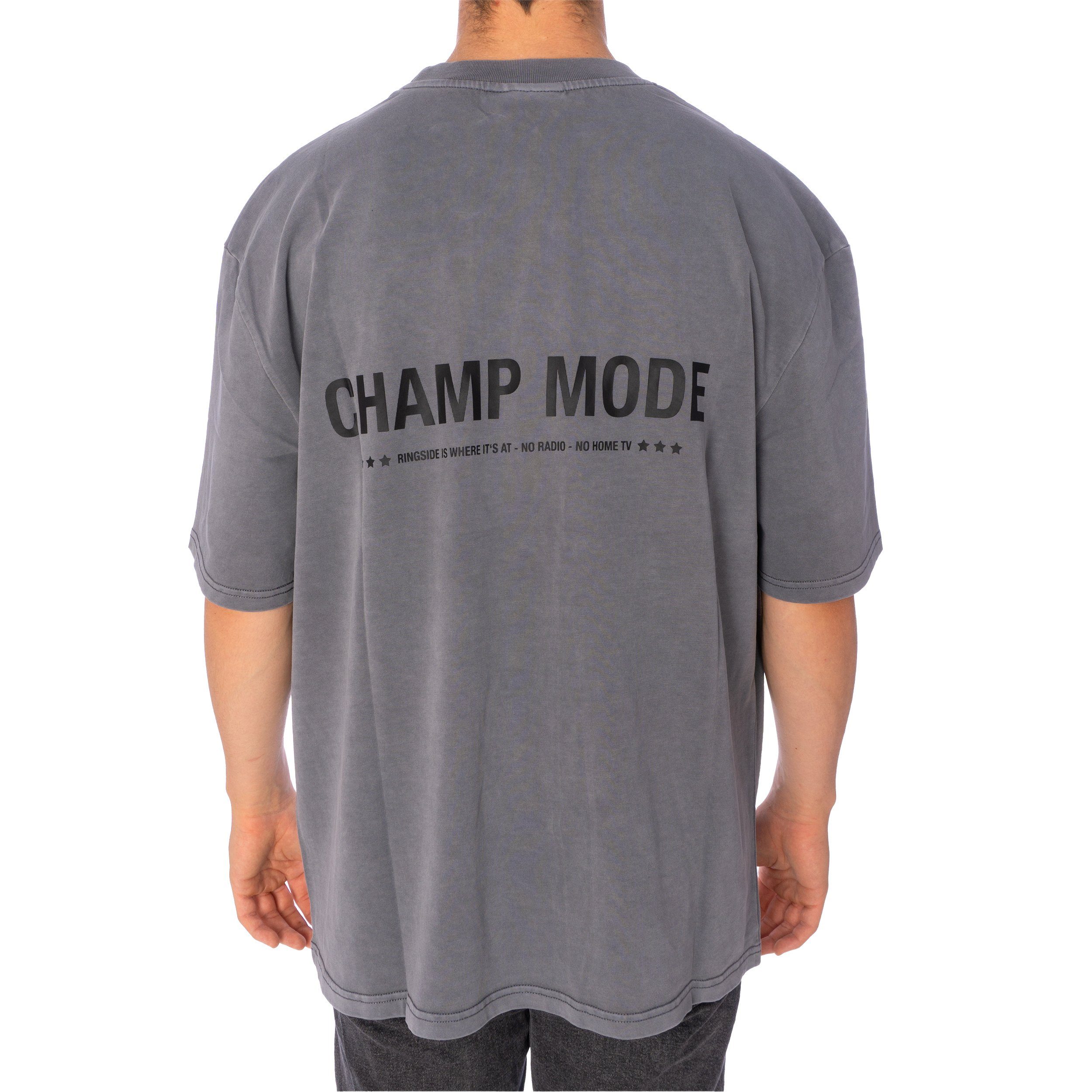 Pegador T-Shirt Pegador Dike Oversized Vintage Herren Grey (1-tlg) T-Shirt