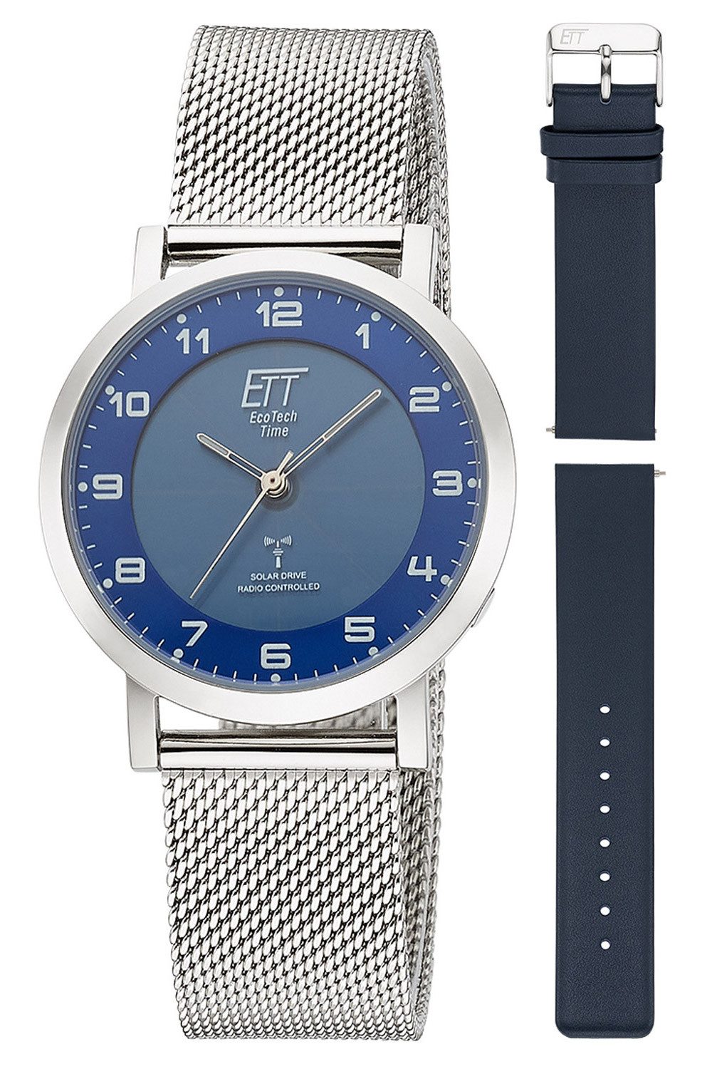 ETT Solaruhr Funk-Solar Atacama Edelstahl mit 2 Bändern günstig online kaufen
