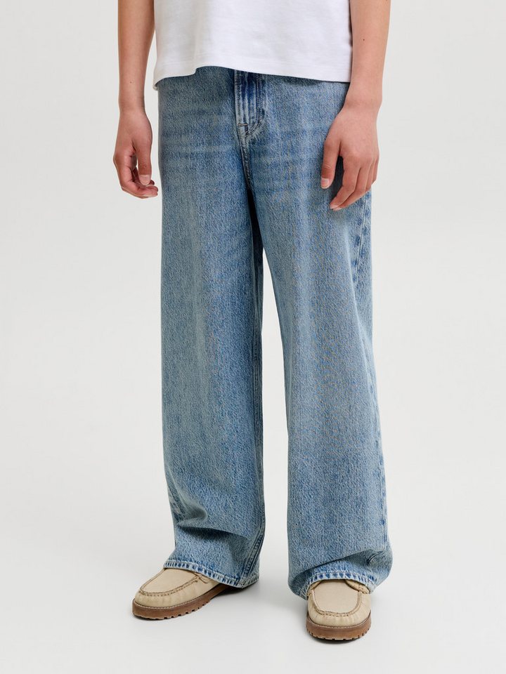 Jack & Jones Junior Weite Jeans JJIDAVE JJORIGINAL ST 341 NOOS JNR Baumwolle, weit