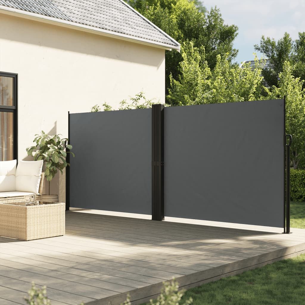 Thumbnail - vidaXL Seitenmarkise Sichtschutz Windschutz Ausziehbar Anthrazit 160x1200 cm
