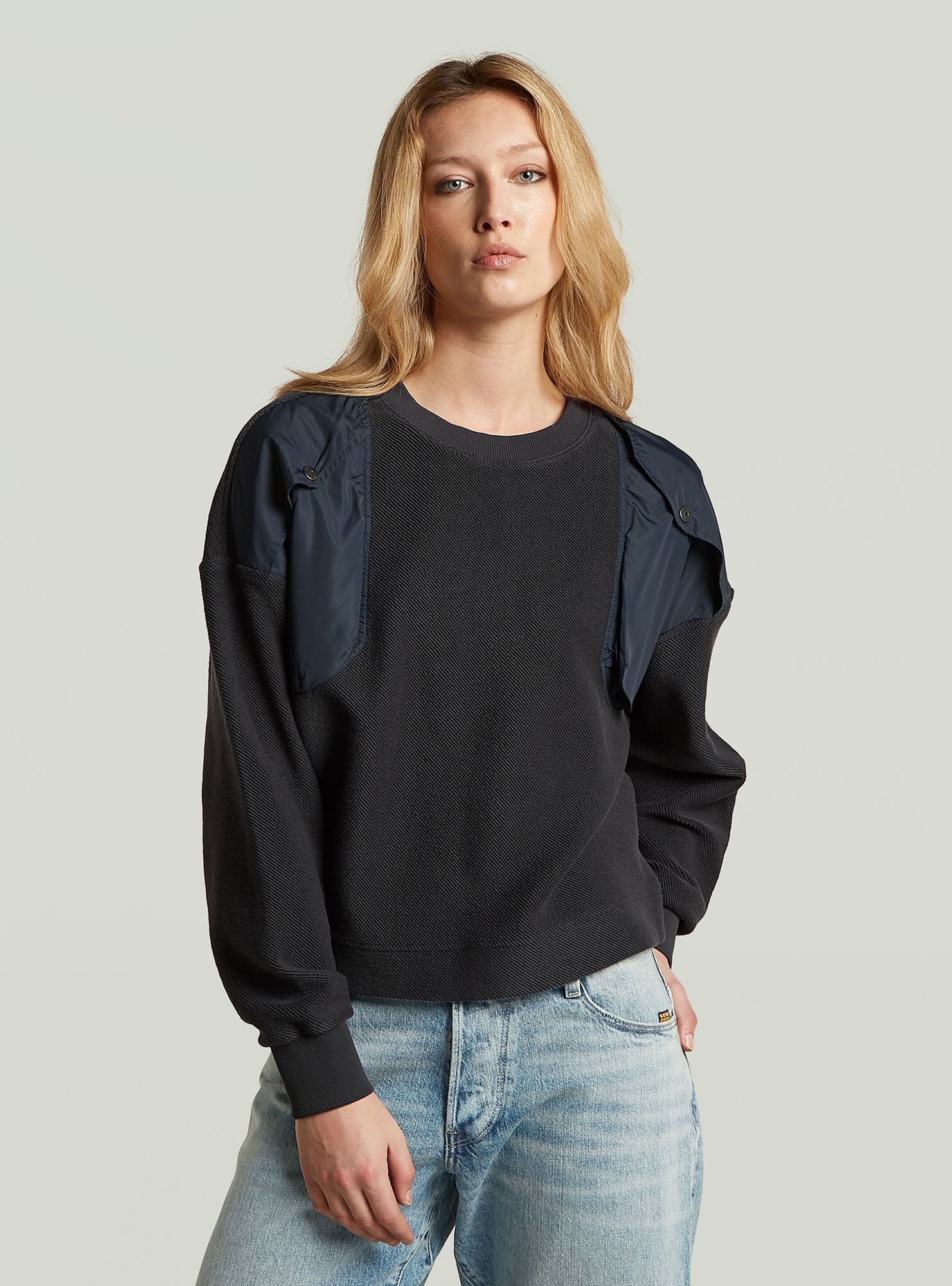 G-STAR Longpullover Pullover mit Mixed-Media-Print