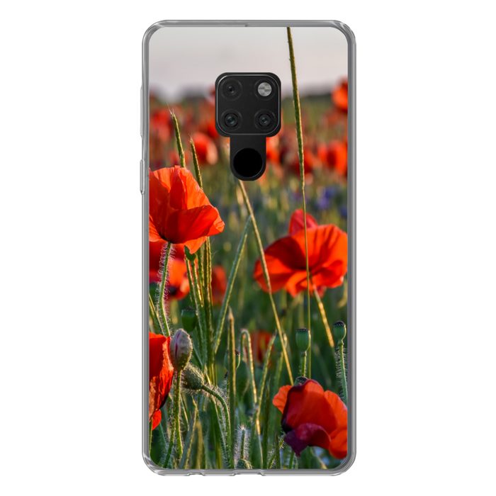 MuchoWow Handyhülle Blumen - Mohnblumen - Natur - Rot Handyhülle Huawei P40 Lite Handy Case Silikon Bumper Case