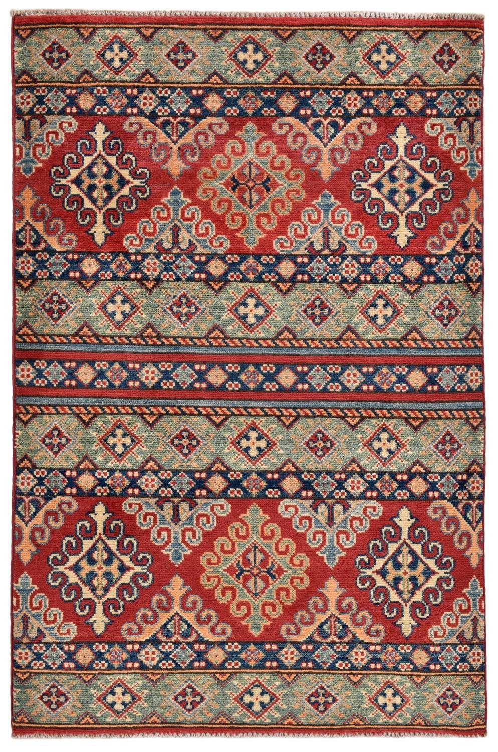 Teppich Handgeknüpfter Shawl Teppich Yandashah cm, 83x125 Rechteckig, x - - 125 THEKO, cm, 83 Rot Ghazni aus Wolle