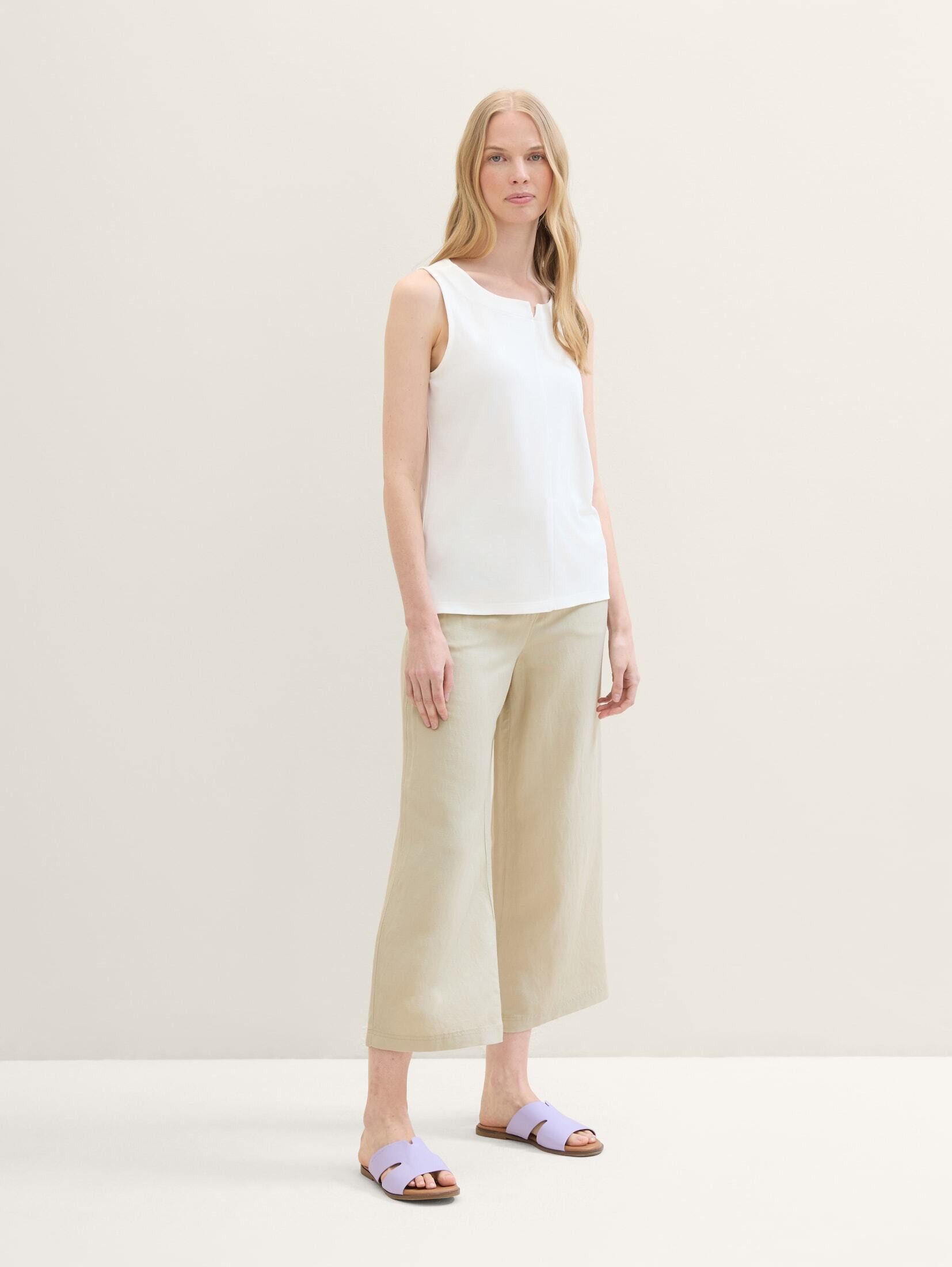 TOM TAILOR Culotte Culotte Hose mit Leinen