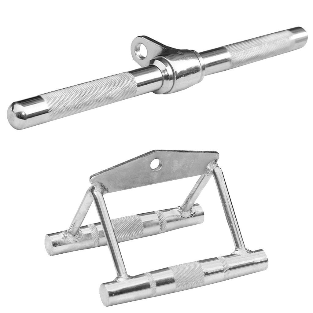 Trainingshilfe Seilzug Set - Parallelgriff breit + Bizeps Stange