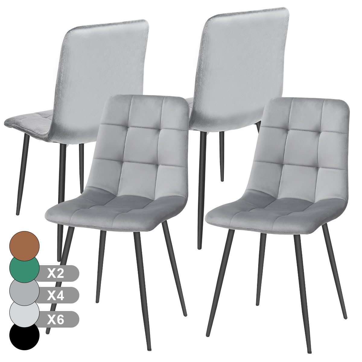 Simloveve Küchenstuhl 2er/4er Set Esszimmerstühle Polsterstuhl günstig online kaufen