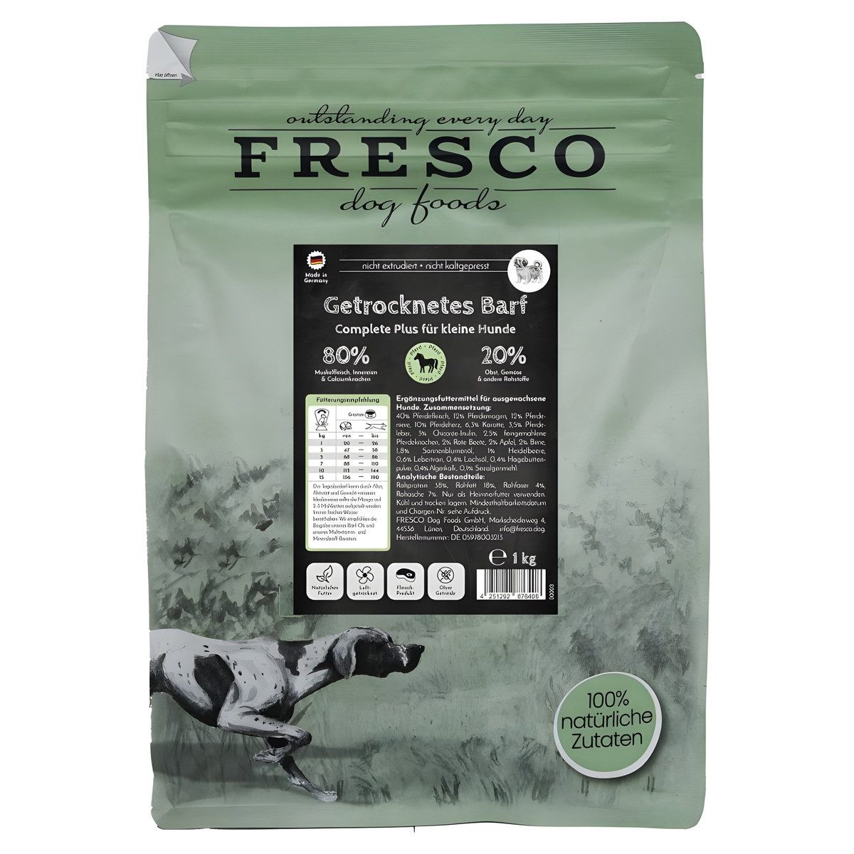Fresco TrockenBarf Complete Plus Pferd für kleine Hunde 2,5 kg, für: Hund