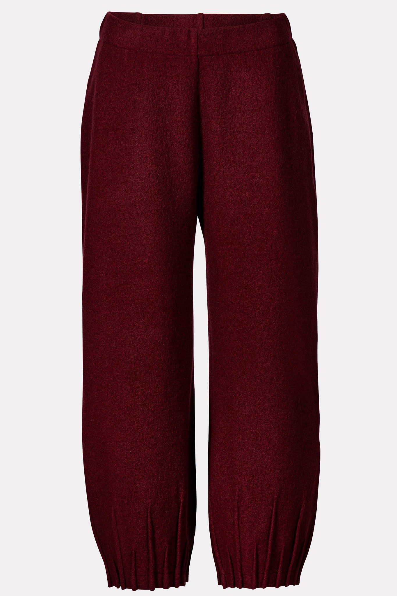 Himalaya Clothing Stoffhose Walkhose aus Merinowolle mit Komfortbund - bordeaux / M