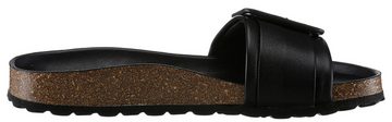 VERBENAS REIKO ECOBRUSH Pantolette, Sommerschuh, Schlappen, Strandschuh mit großer Zierschnalle