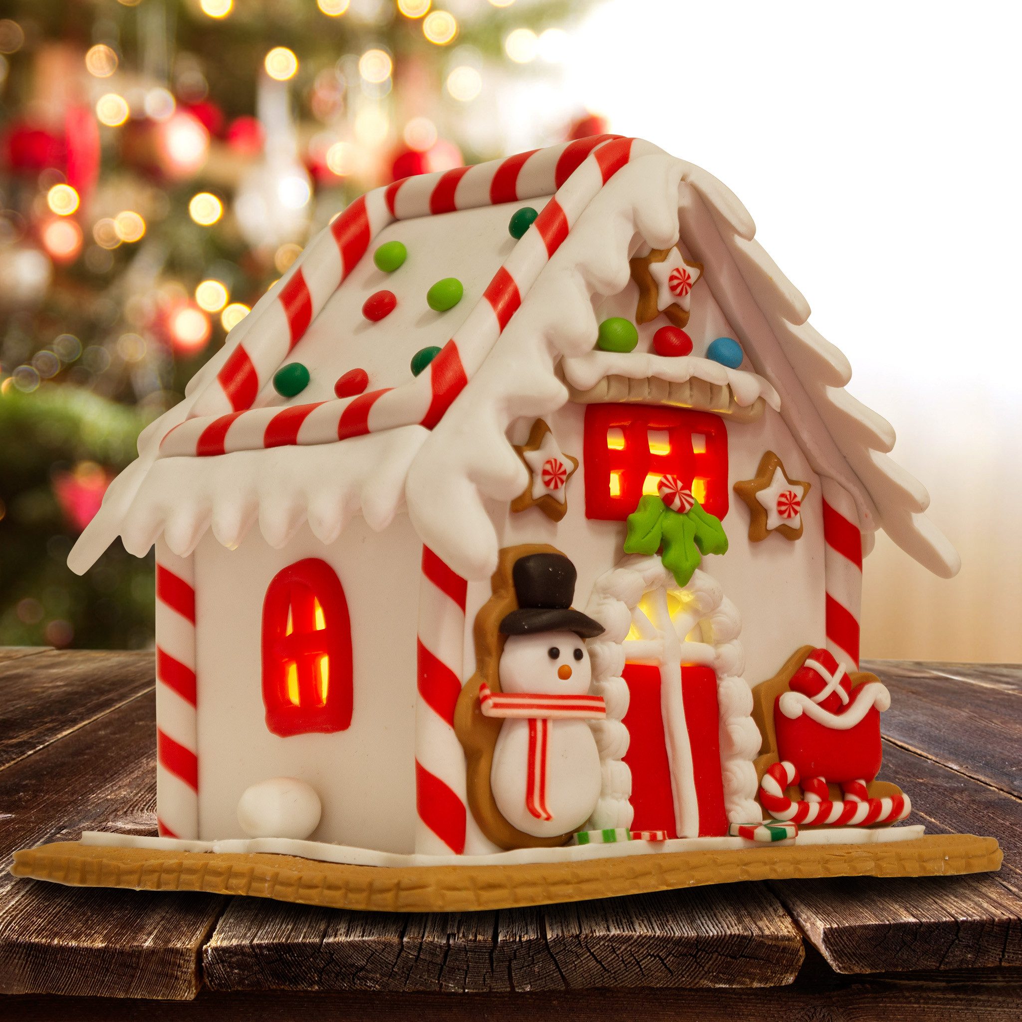 Christmas Paradise Weihnachtshaus Lebkuchenhaus mit LED 13 cm, Weihnachtsde günstig online kaufen