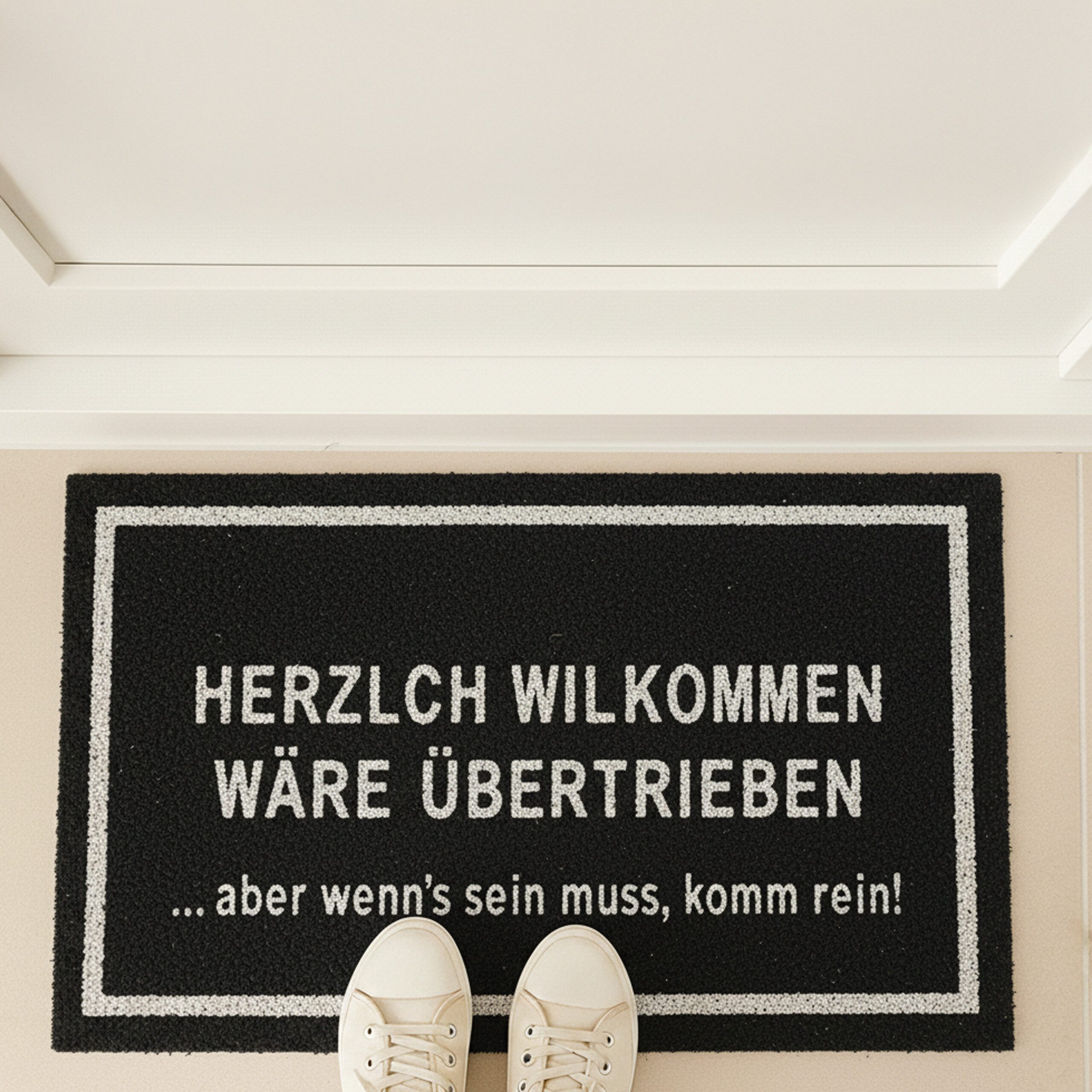relaxdays Fußmatte Kokos Fußmatte mit Spruch 60x40 cm, rechteckig, Höhe: 10 günstig online kaufen