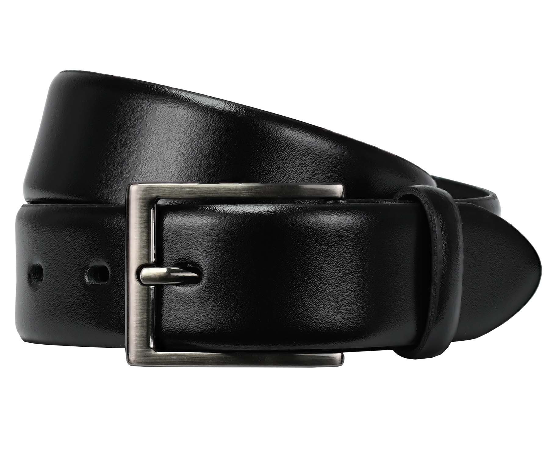 LLOYD Men’s Belts Ledergürtel LLOYD-Herren-Ledergürtel 35 mm Dorn-Schließe black