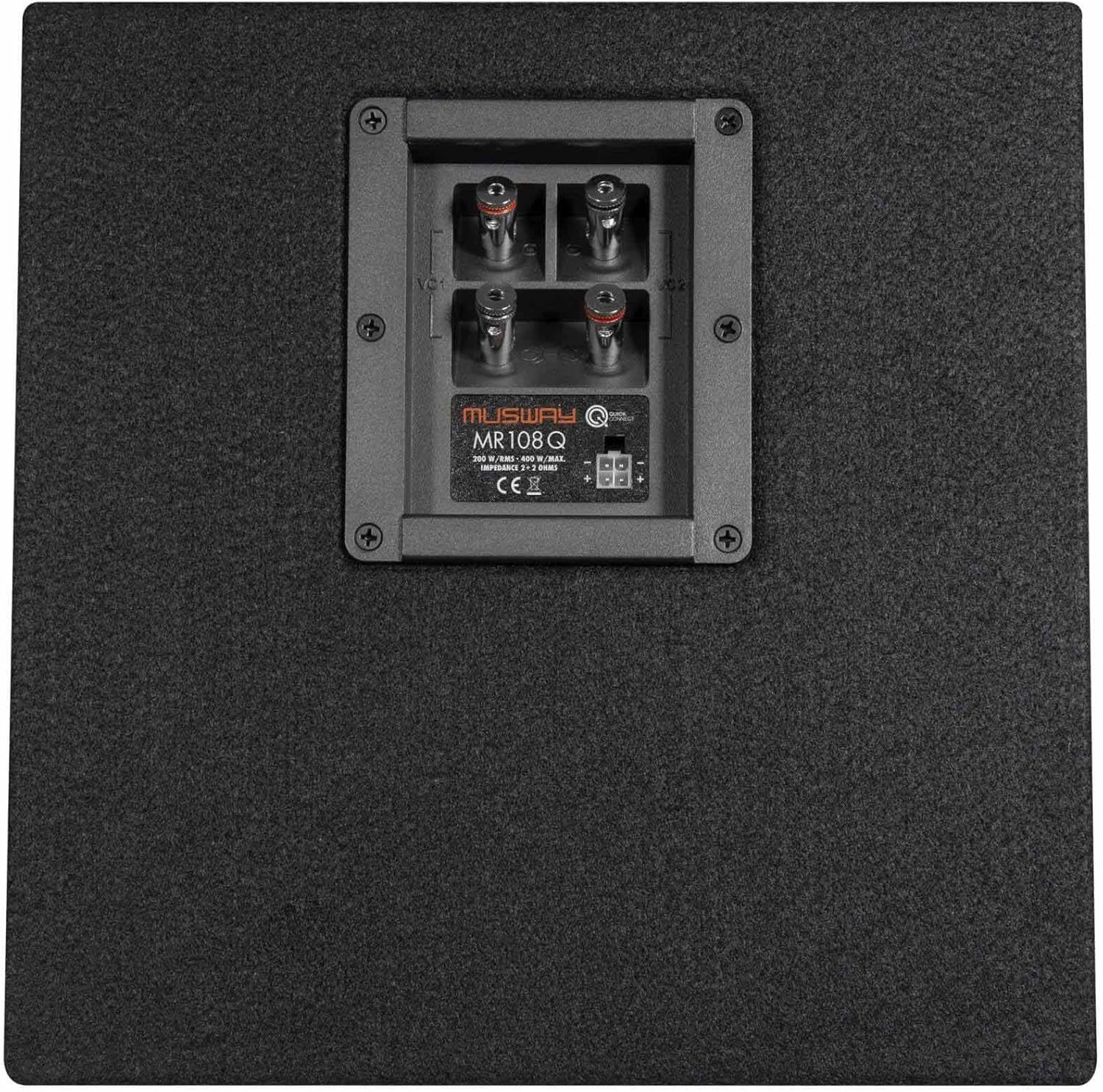 Musway MUSWAY MR108Q Bassreflex Gehäusesubwoofer 20 cm Auto-Subwoofer