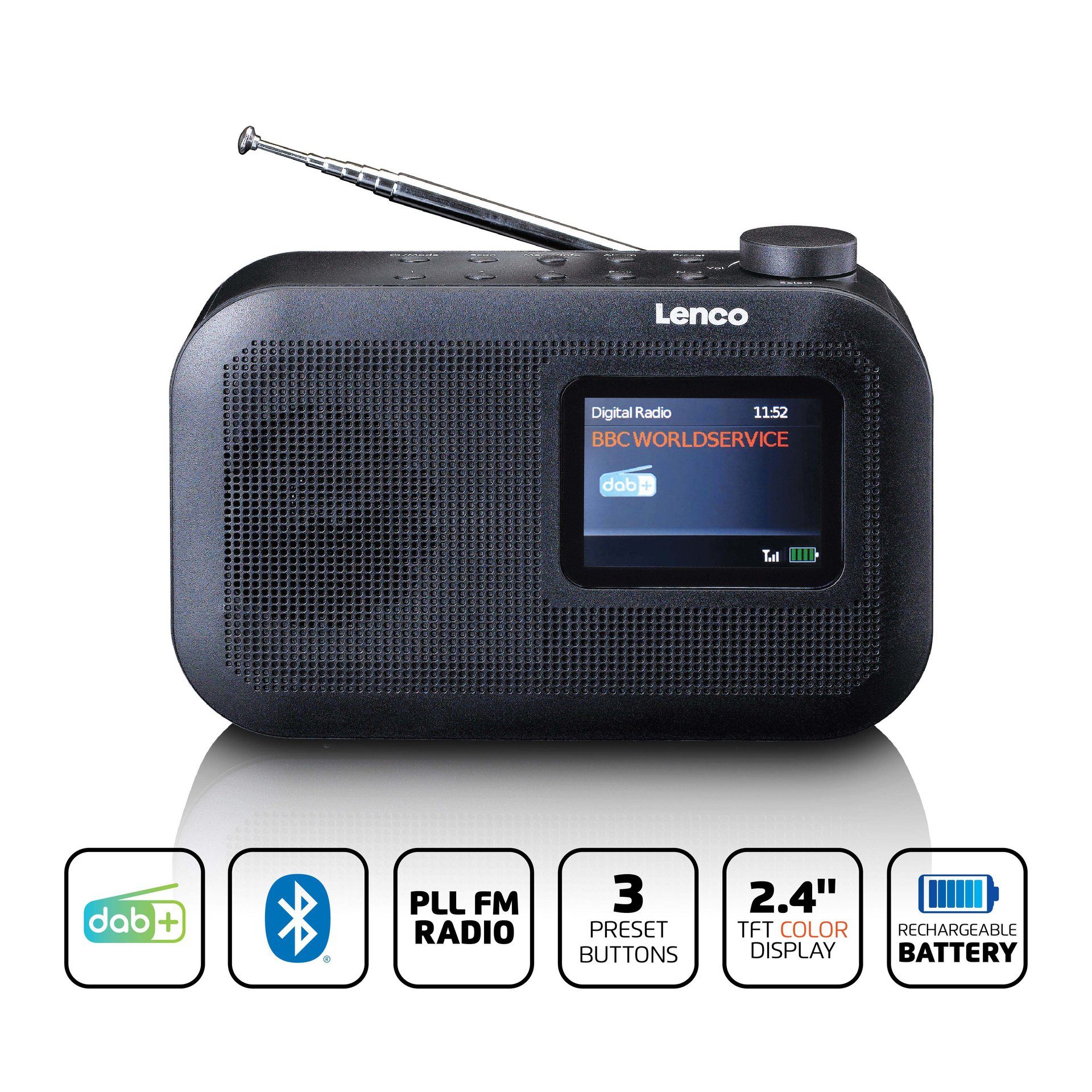 Lenco PDR-026BK - DAB+ Taschenradio (Digitalradio (DAB) Digitalradio (DAB)