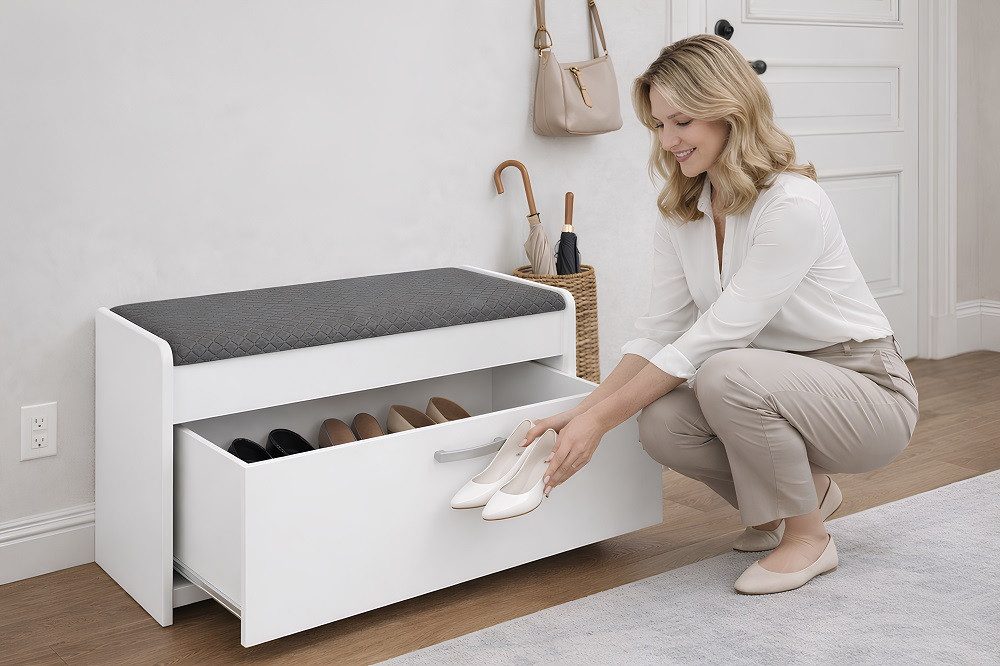 JVmoebel Schuhschrank Modernes Schuhregal ideal für den Flur und Eingangsbereich Sofort (Schuhschrank) Made in Europa