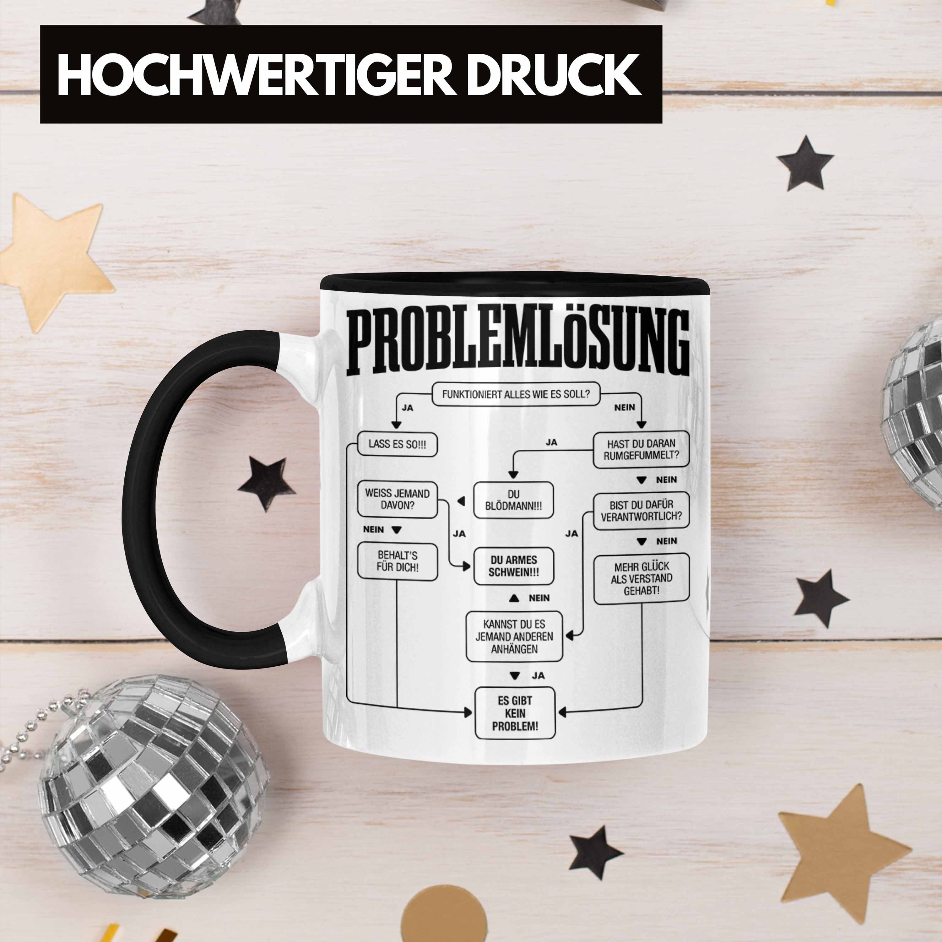 Trendation Tasse Trendation - Problemlösung Tasse Geschenk für Männer Sprüche Geschenki